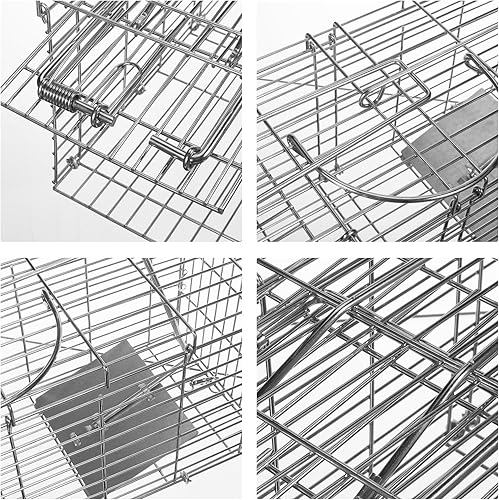 Miniatura 4 de Trampas para ratones, trampa para ratas, plegable, trampa para ardillas vivas, trampa para roedores pequeños, trampa de animales para exteriores,