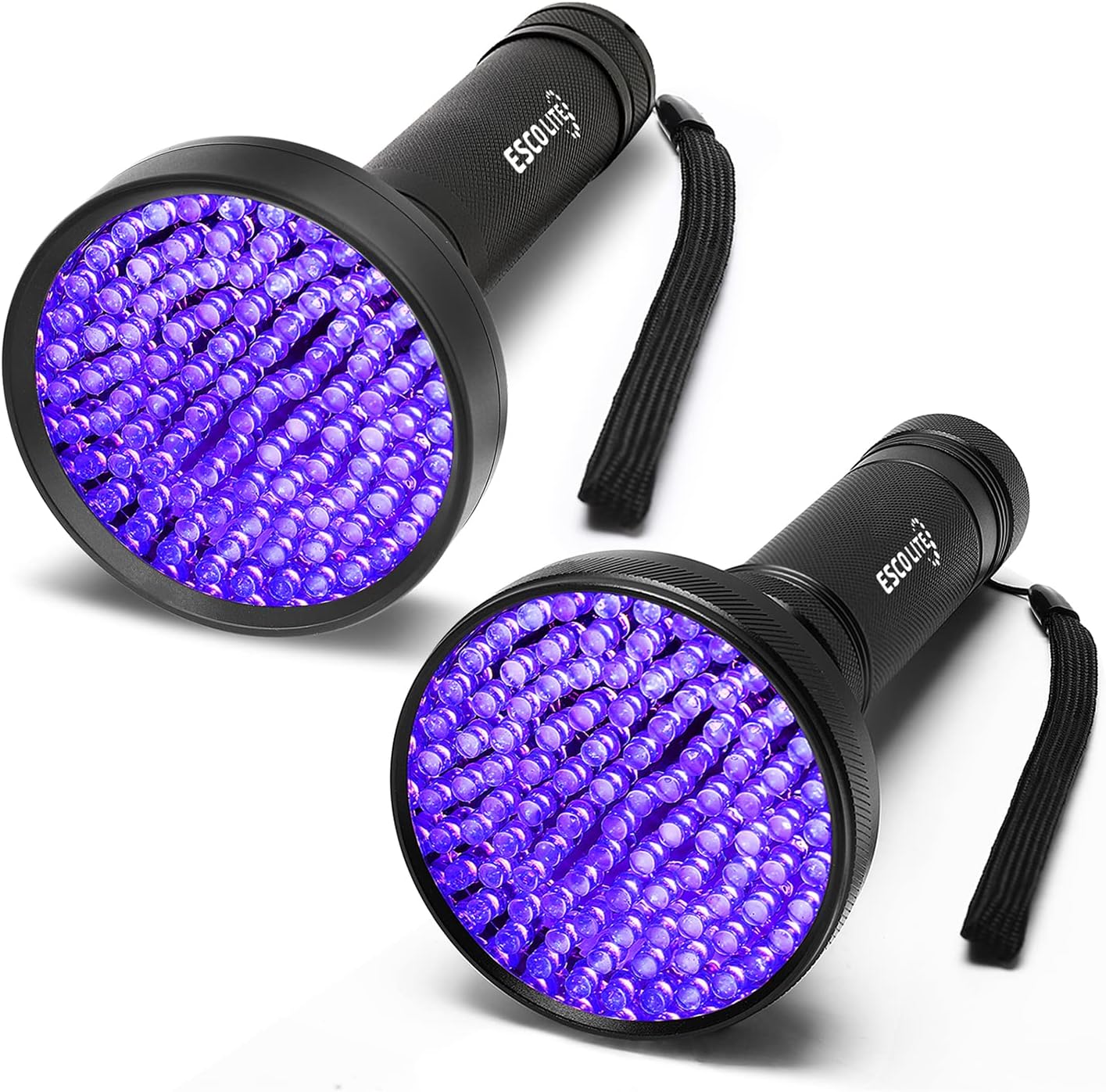 ESCO LITE Black Light Flashlights, 128 LED UV Flashlights for Pet Urine