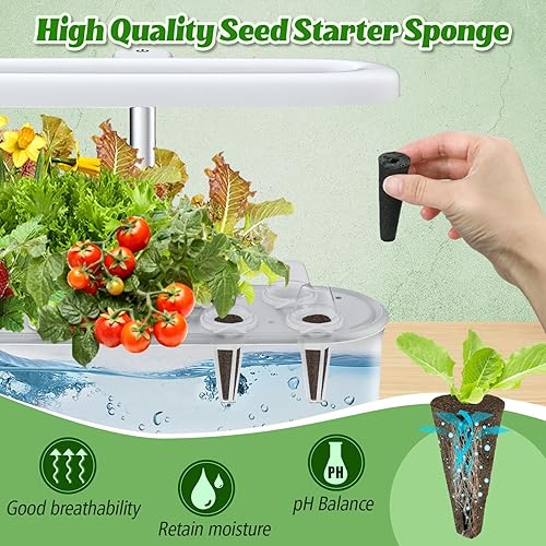 Miniatura 5 de Alphatool Paquete de 100 esponjas de cultivo de repuesto compatibles con AeroGarden. Cápsulas iniciadoras de semillas para mejorar la velocidad de