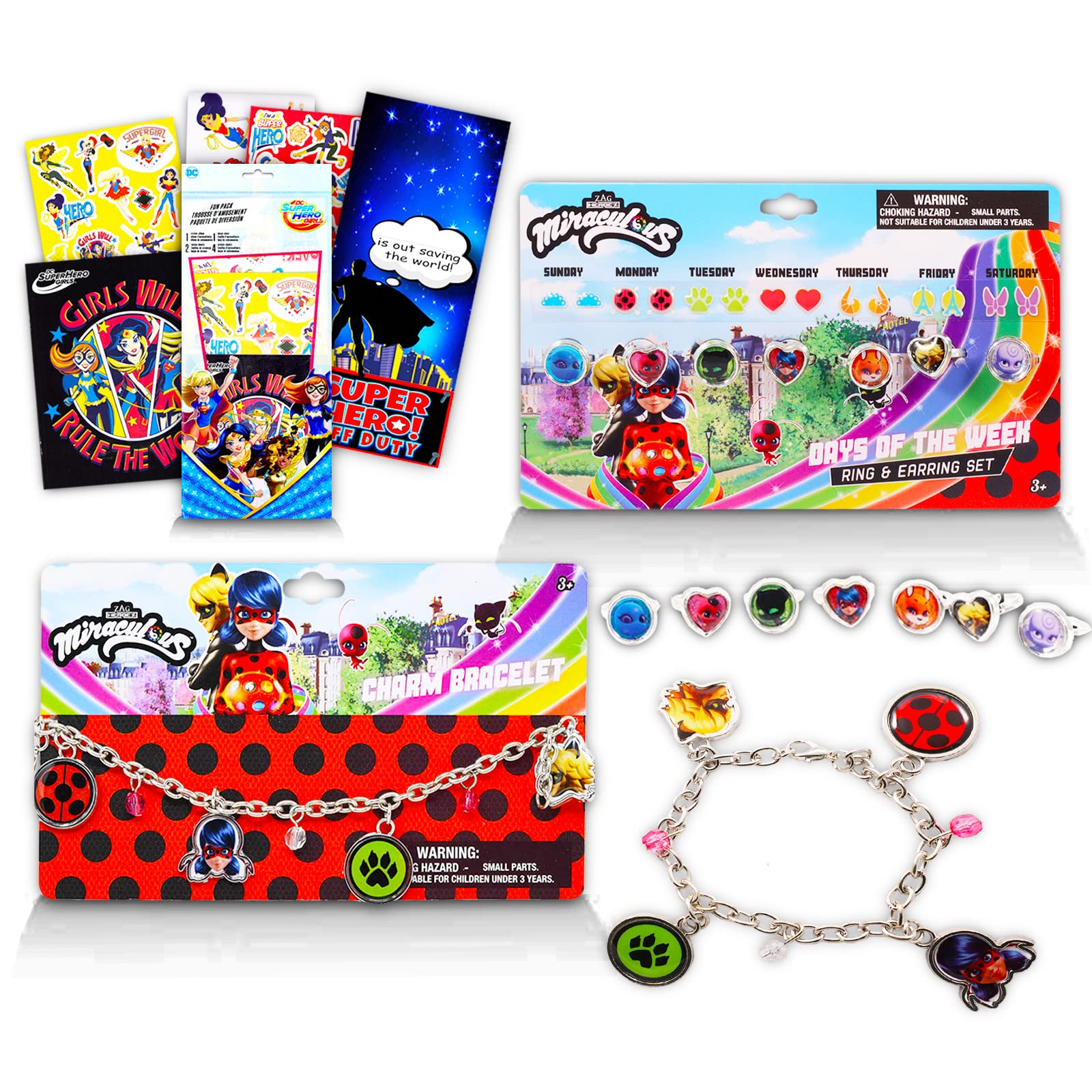 Miraculous Ladybug Jewelry Set for Girls Bundle with Miraculous