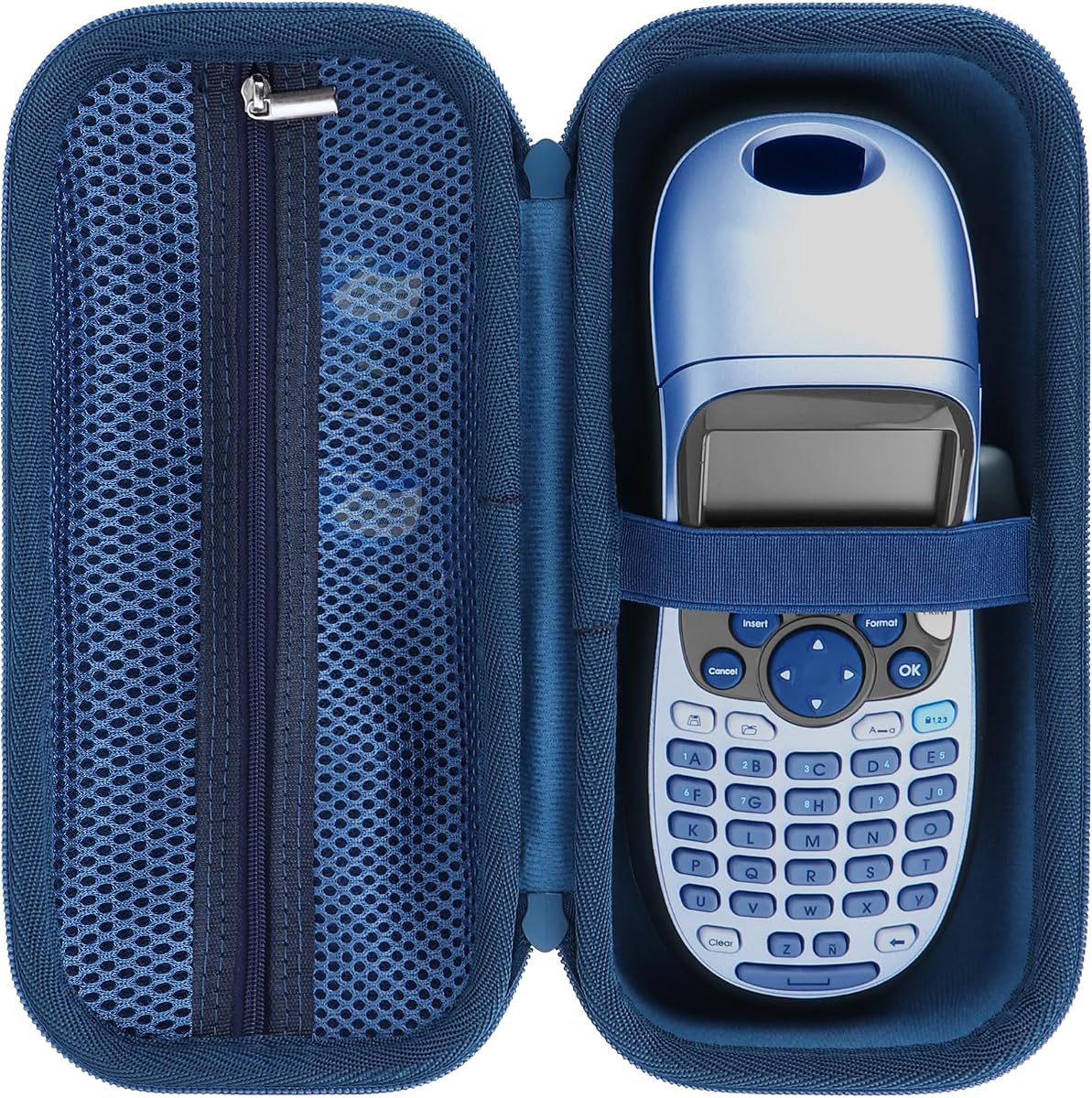 Storage Case Compatible with DYMO LetraTag 100H / 100H Plus Handheld Label Maker for Office or Home (Blue)