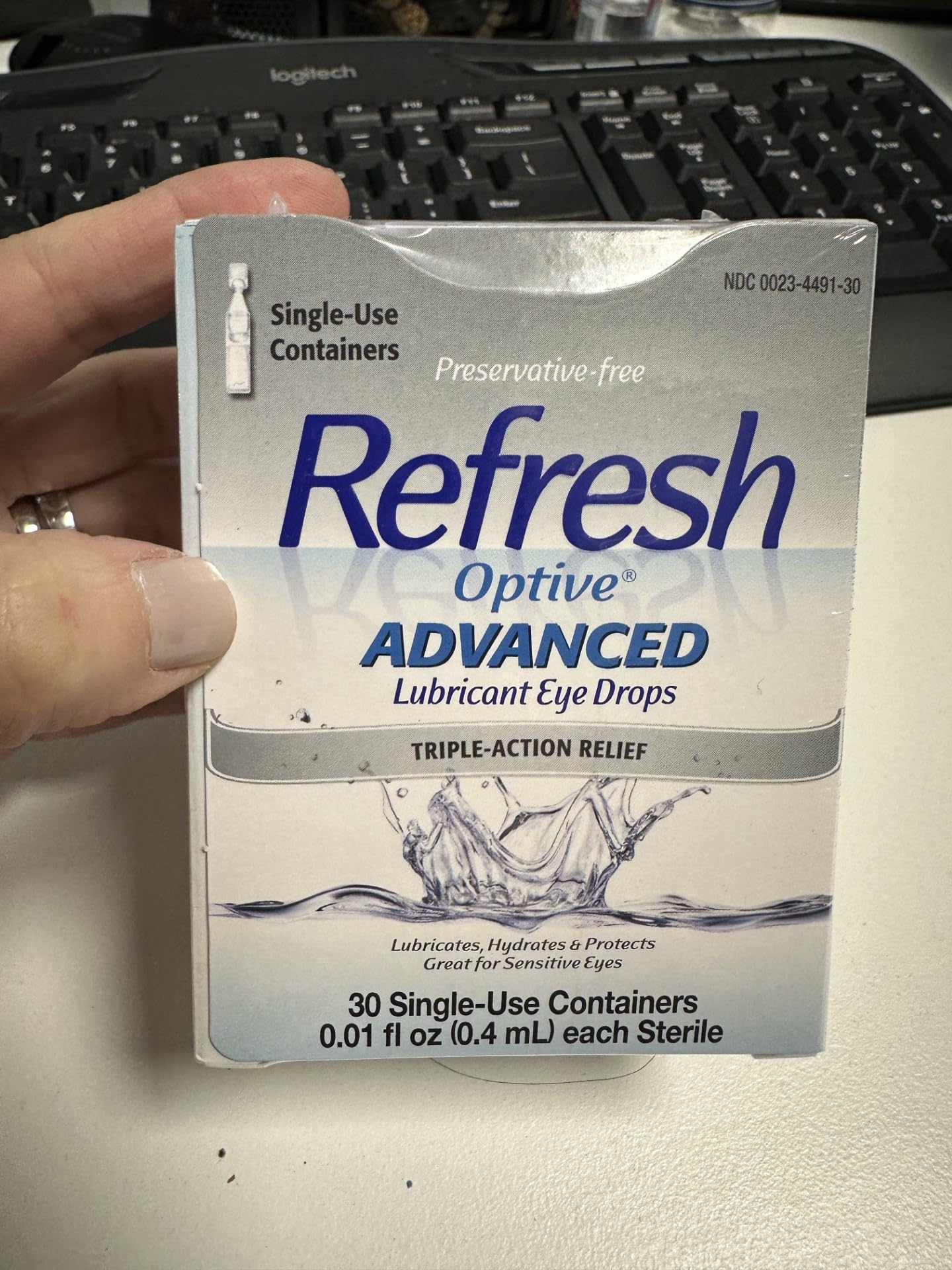 Refresh Optive Advanced Lubricant Eye Drops Single Use Containers 30 ea