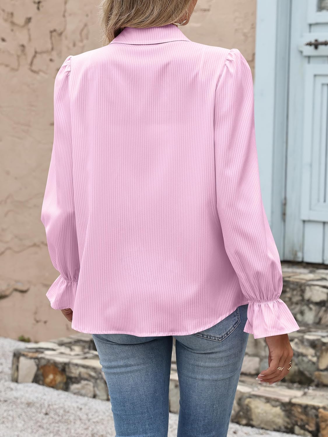 ANRABESS Womens Long Sleeve Collar Shirts Striped Button Down Dressy Blouse 2026 Spring Business Casual Work Office Tops - Image 5