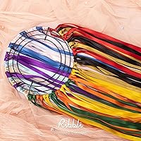 Vista 5 de Ribbli - Cinta de satén dorada de doble cara, 3/8 pulgadas x 25 yardas, uso para ramo de lazos, envoltura de regalos, arreglos florales