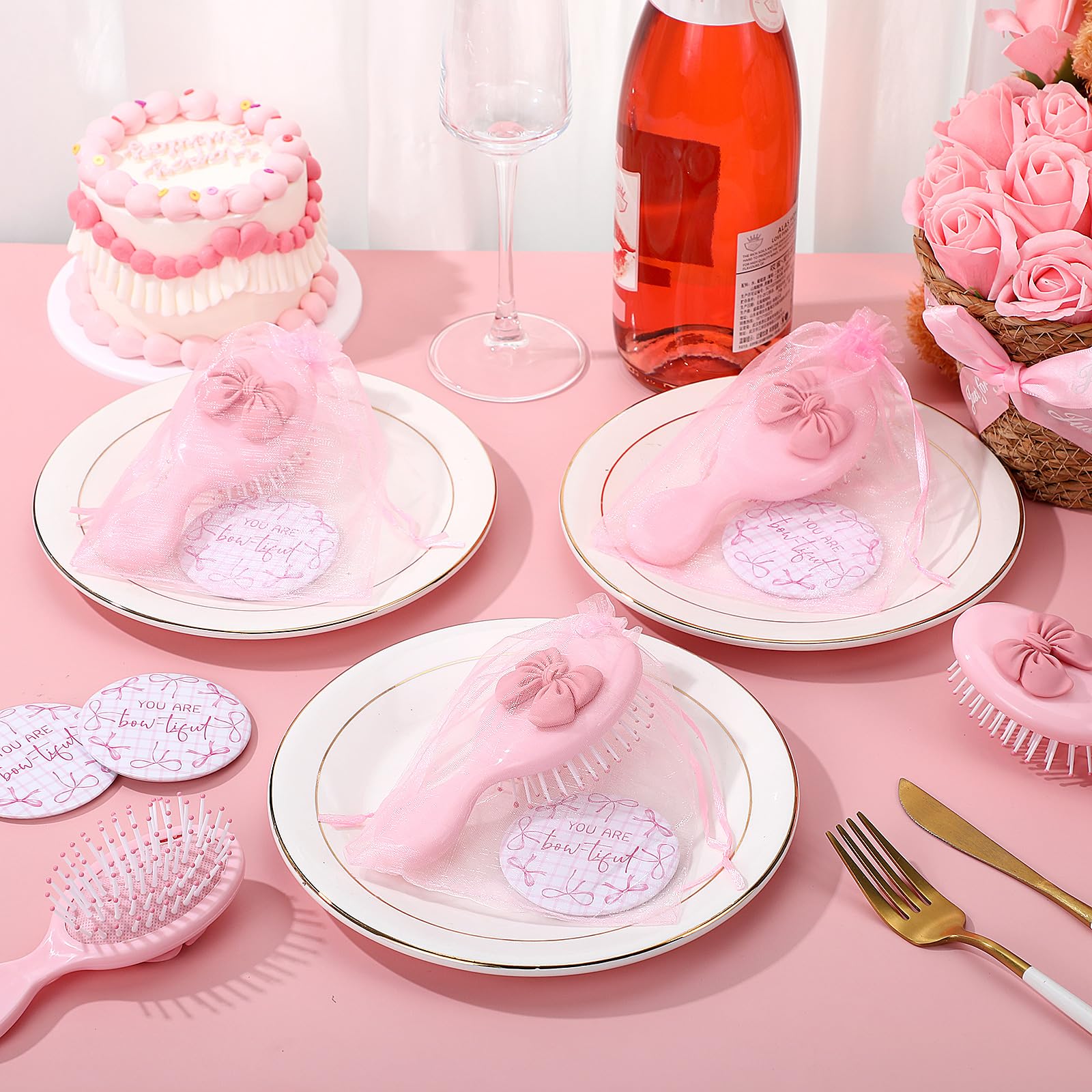Amazon.com: Wonderjune 24 Set Coquette Bow Party Favor  display picture 3
