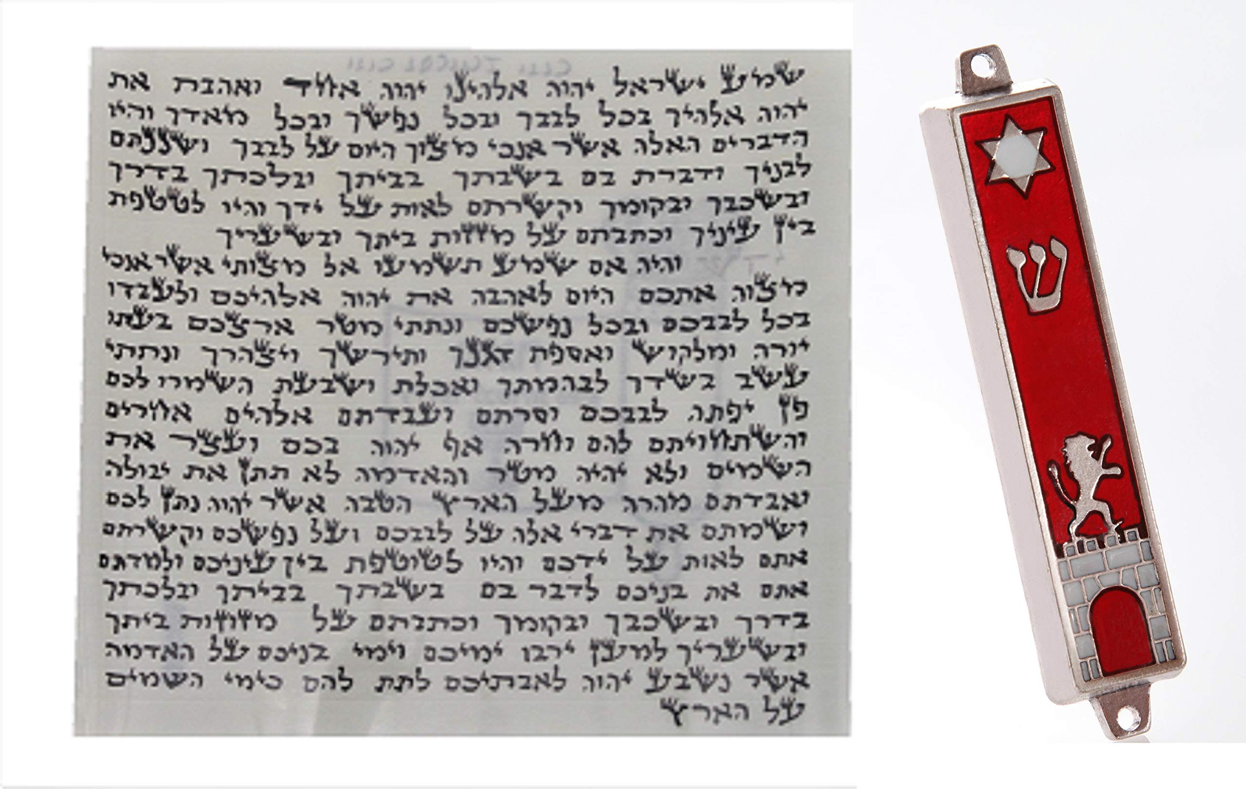 Buy Body_soul_n_spirit Kosher Klaf Scroll Parchment 7cm / 2.7" + Silver