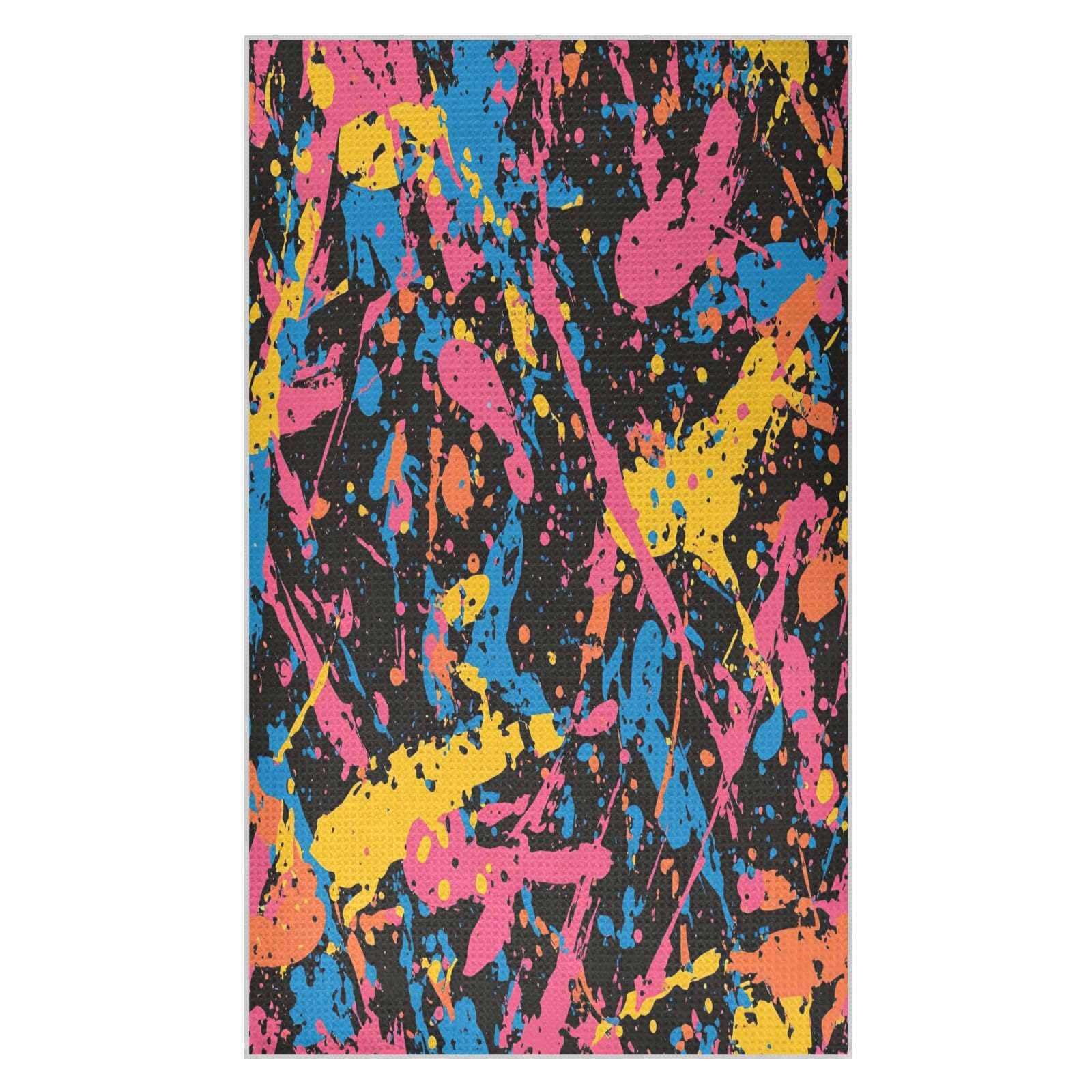 BURSTDDY Colourful Graffiti Kitchen Towels,Absorbent Dish Towels 1 Pack