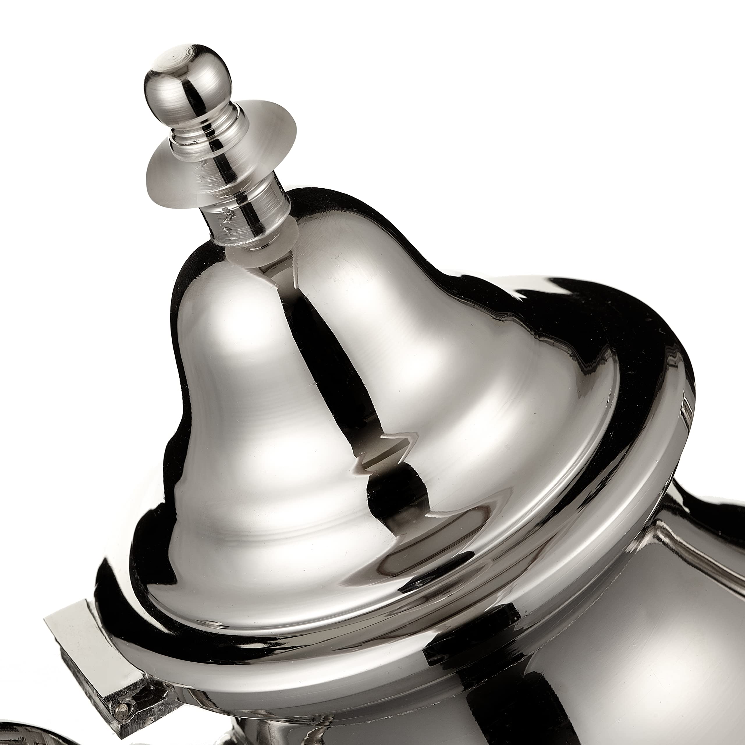 Marokkanische Silber Teekanne Perfekt für Minztee Inklusive Griffabdeckung und Integriertem Filter Authentic mit einem Klassischen Gravierten Design Handgemacht Extra Groß 1 L ca. 10 Teegläser
