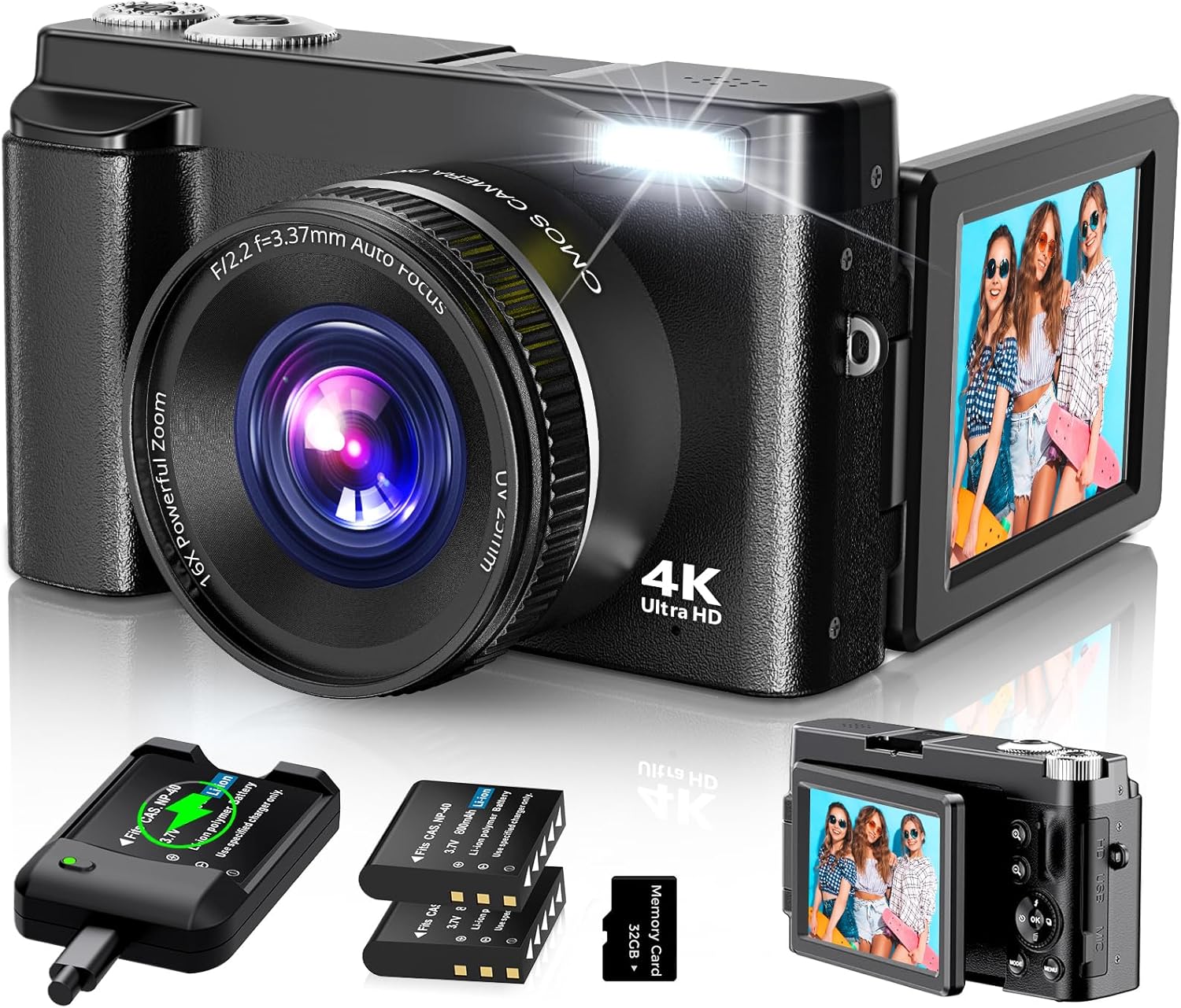 4K Digital Camera for Photography Autofocus