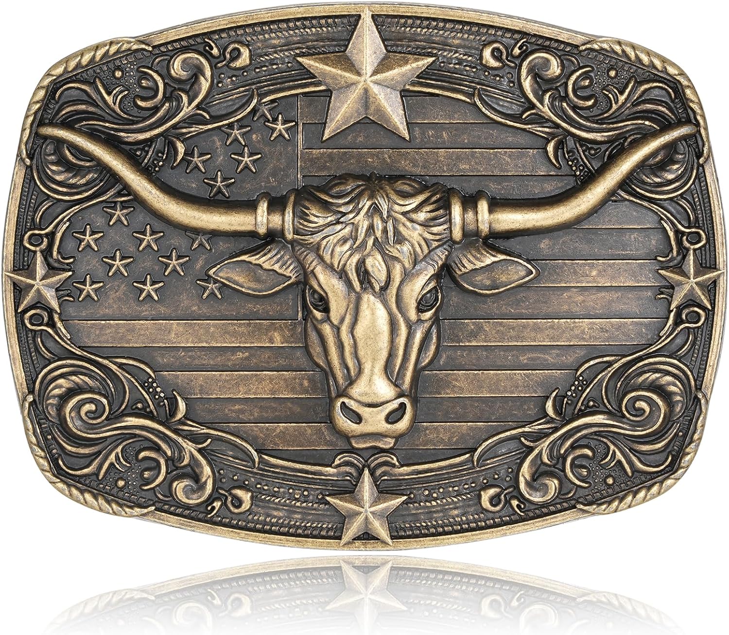 Cowboy Belt Buckle for Men Western Cowgirl Rodeo Longhorn Bull Belt Buckles