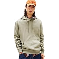 Tommy Jeans Uomo Felpa Regular Fit Flag Fleece con Cappuccio