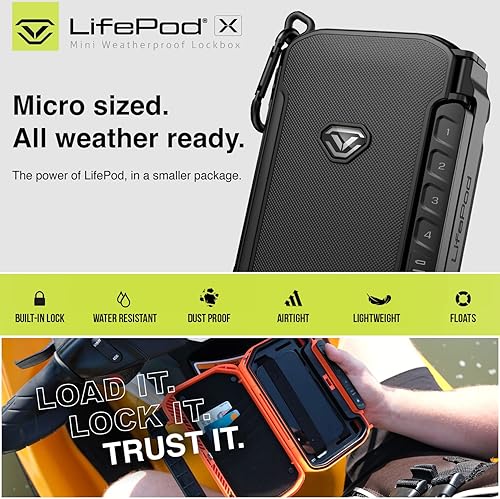 Miniatura 2 de VAULTEK LifePod X Micro Caja Fuerte Electrónica Resistente a la Intemperie Estuche de Viaje Seguro Estuche Mini Portátil Resistente con Teclado