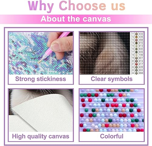 Miniatura 3 de Kits de pintura de diamantes para adultos, hermoso gato siamés redondo taladro completo 5D diamantes gemas arte arte kits de decoración del hogar y