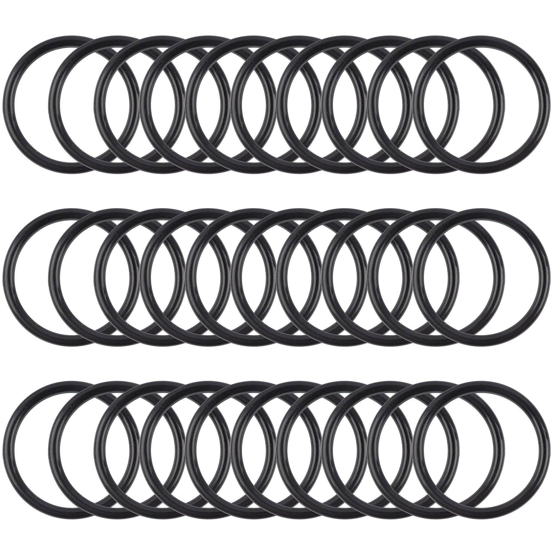 Framendino, 30 Pack 2 Inches Plastic Dream Catcher Rings Hoops for DIY Floral Craft Black