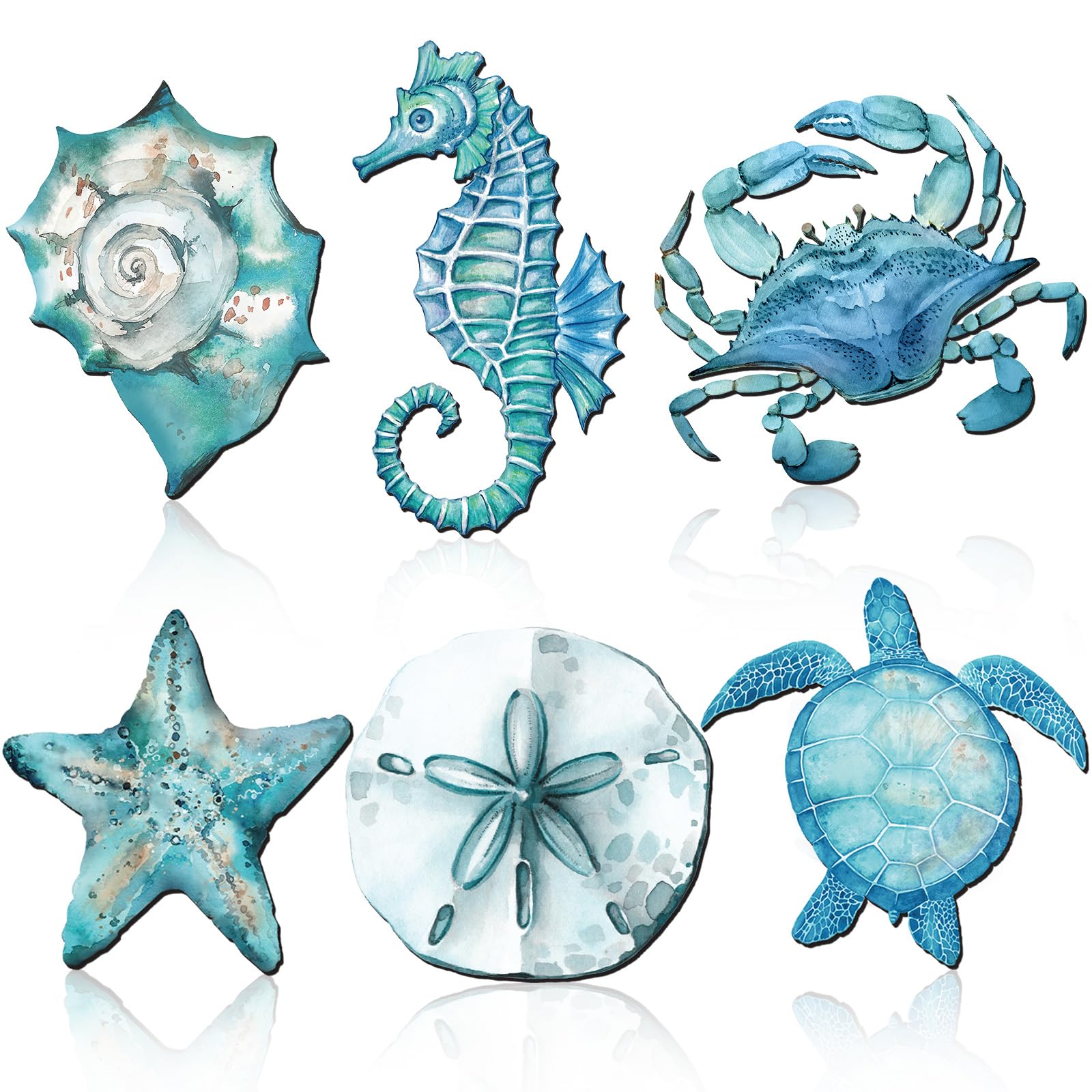 Amazon.com: Tandefio 6 Pcs Christmas Coastal Wall Decor Ocean