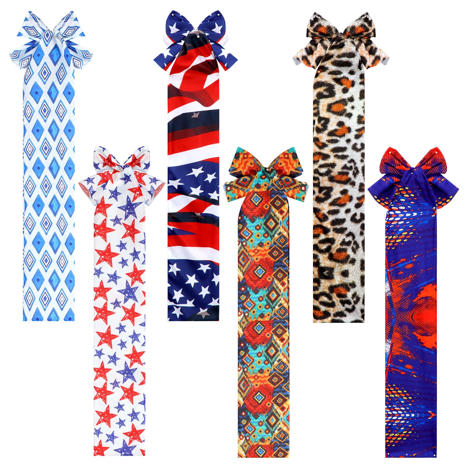 Huhumy 6 Pcs Horse Tail Bag Breathable Guard 22" Slip on Horse Care Tail Wrap 2 Strand Closure Straps Grooming Supplies to Keep from Dirt Breakage