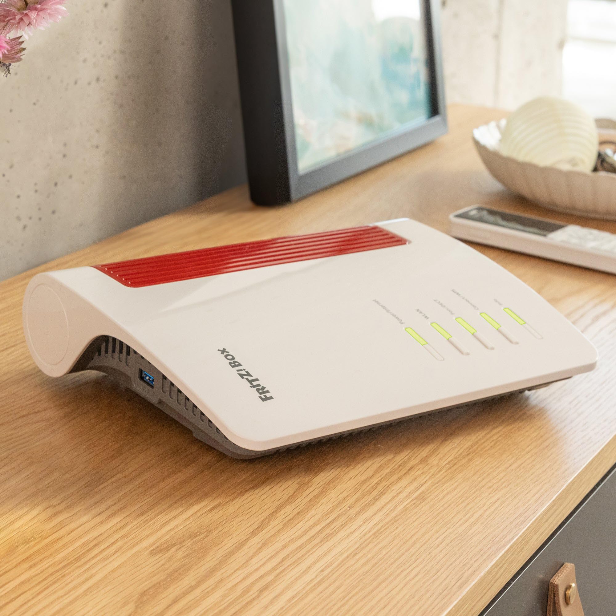 Fritz!Box 4690 (Wi-Fi 7 Mesh Router, für den Kabel-, DSL- oder Glasfaseranschluss, bis zu 6.960 MBit/s, 1x 10-Gigabit-WAN, 1x 10-Gigabit-LAN, 3X 2,5-Gigabit-LAN, WLAN Mesh, deutschsprachige Version)