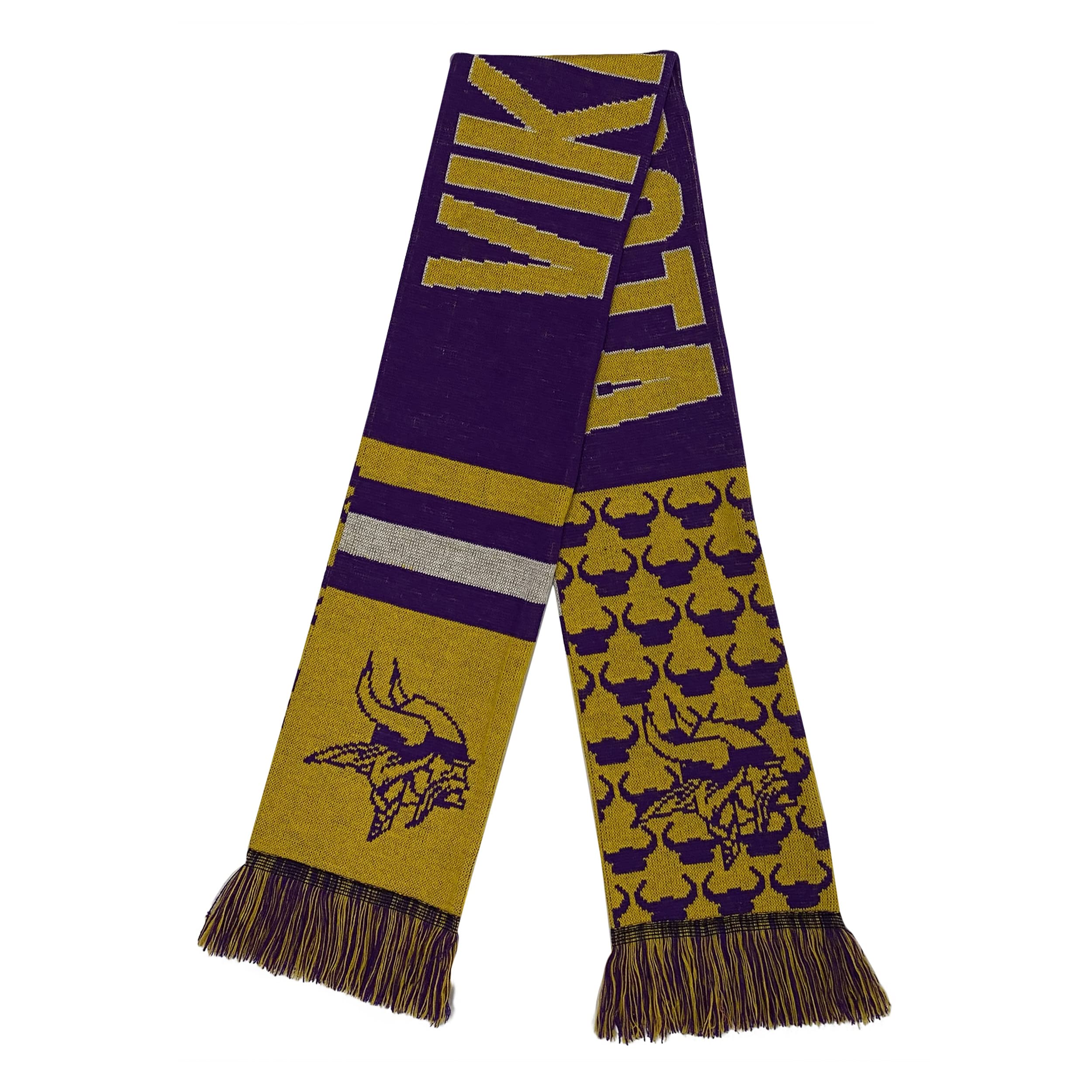 FOCO NFL 2016 Reversible Thematic Winter Scarf, Minnesota Vikings, Adult