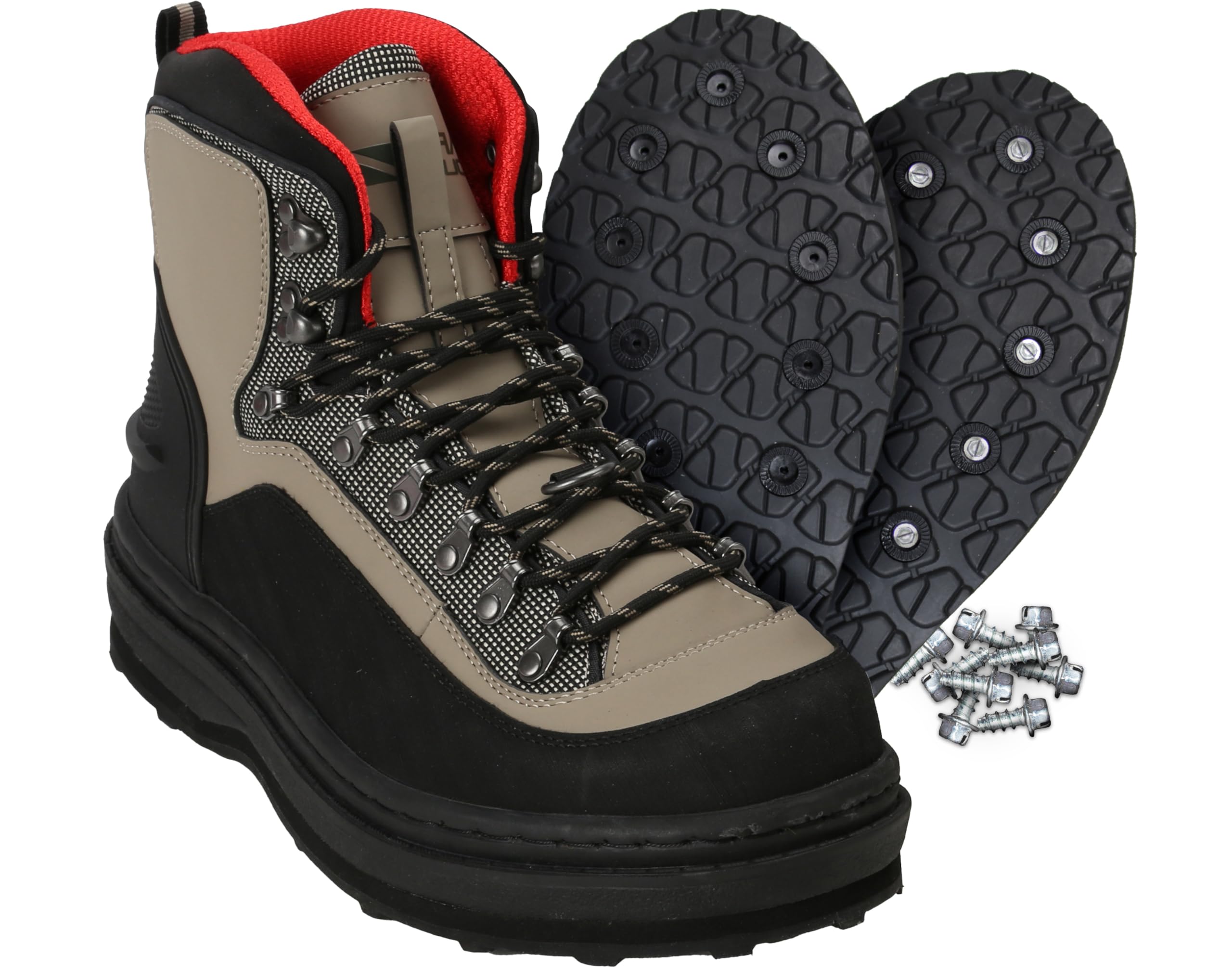 Paramount Outdoors Slate Cleated Wading Boot Rubber Bottom Wading Shoe With Metal Wading Studs