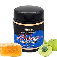 Vista 1 de Omica Organics Pasta Shilajit del Himalaya con miel y amla (12 oz / 350 g)