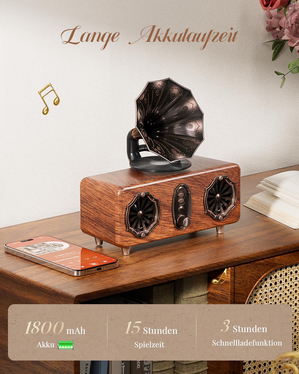 COLSUR Altoparlante Bluetooth 5.4 Retro Vintage FM Radio 10W 1800mAh Portatile Wireless per iPhone Android