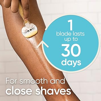 Gillette Venus ComfortGlide Womens Razor Blade Refills, 4 Count, Infused with Olay Coconut Scent