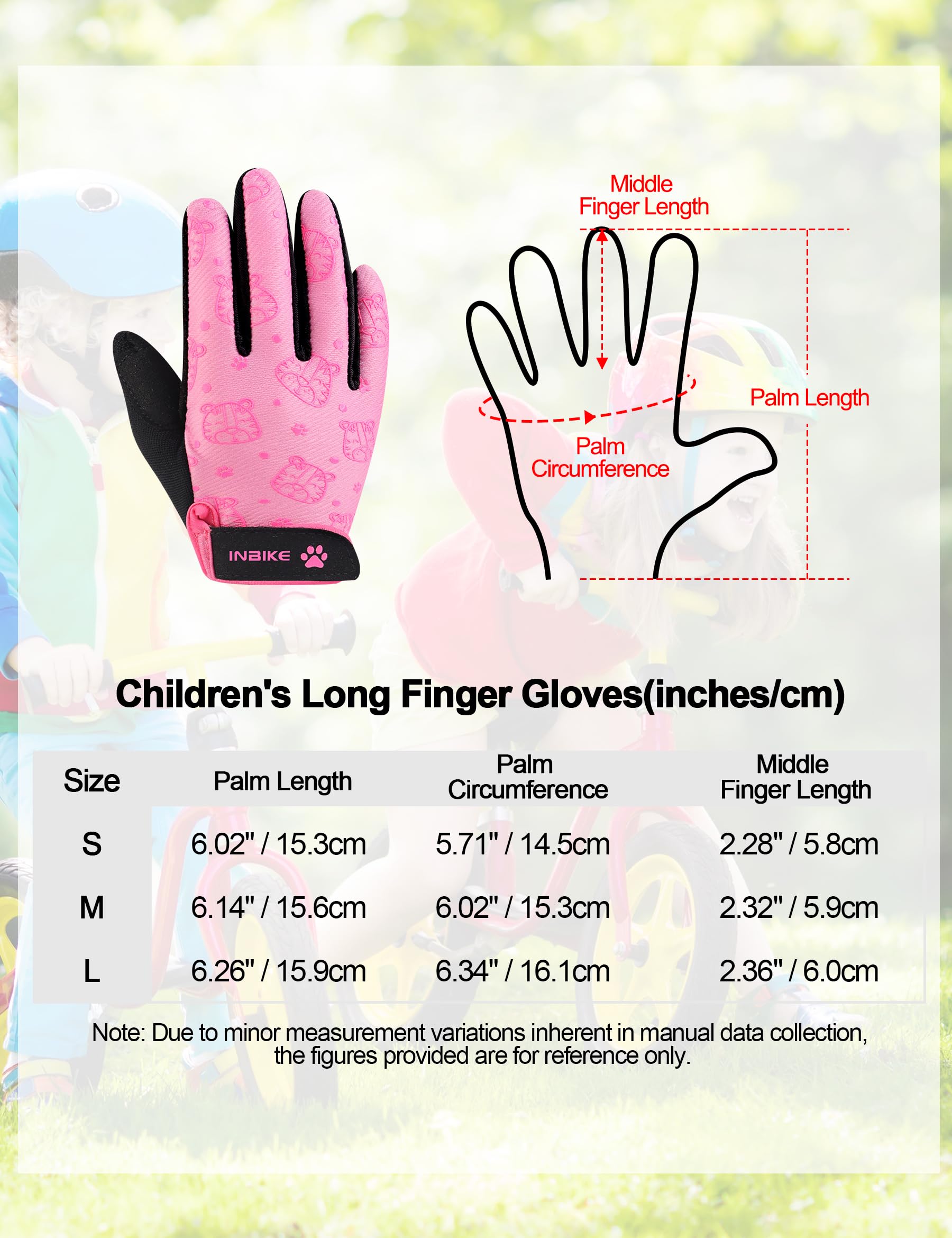 INBIKE Guantes Ciclismo para Niños de 5 a 12 Años Antigolpes, Antideslizantes, Transpirables con Tejido de Malla para Ciclismo, Running, Senderismo y Paseos al Aire Libre F230