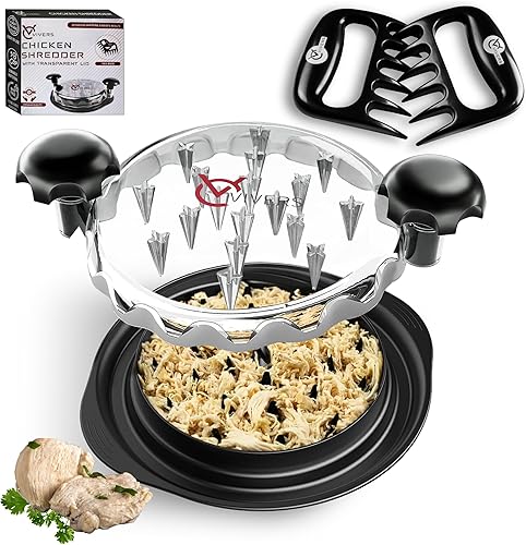 VIVERS Herramienta trituradora de pollo con garras de carne y barbacoa gratis, sin BPA, trituradora de carne, garras, resistente al calor, agarre