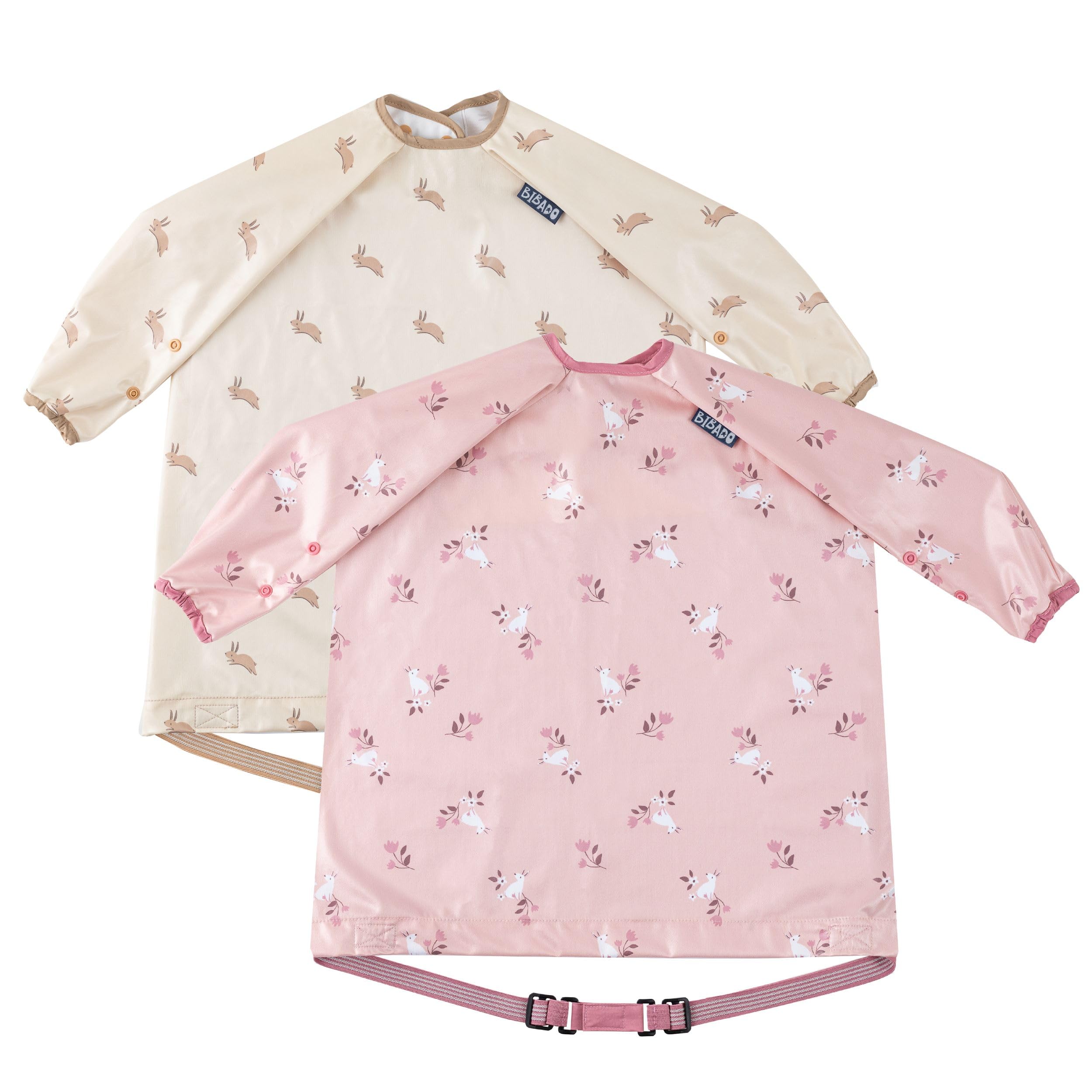BIBaDO - Long Sleeve Baby Bibs - Babies & Toddlers 6-36 Months - Coverall Weaning Bib - Easy Wipe Clean & Soft Fabric - Attach to Highchair & Tables - Waterproof - Machine Washable — view 12