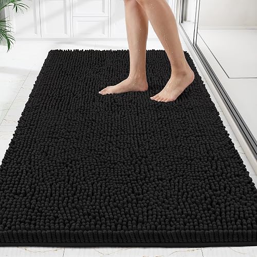 Bathroom Rugs Mat 48 x 36, Thick Soft Absorbent Chenille