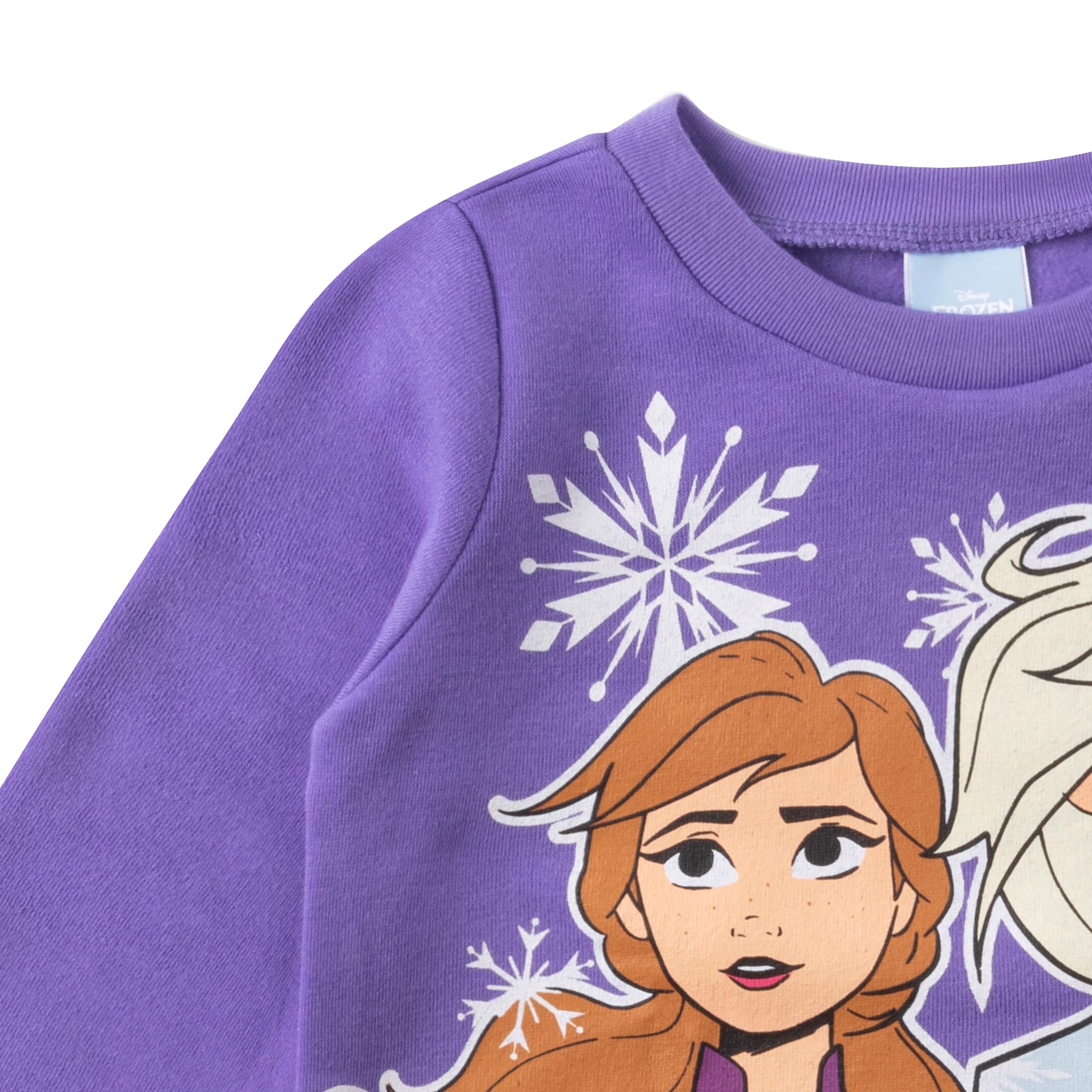 Disney Frozen - Set composto da camicia a maniche lunghe e pantaloni da jogging per ragazze, comodo abbigliamento attivo per bambini