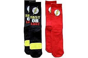 Flash Logo Men's Athletic Crew Socks 2 Pair Pack