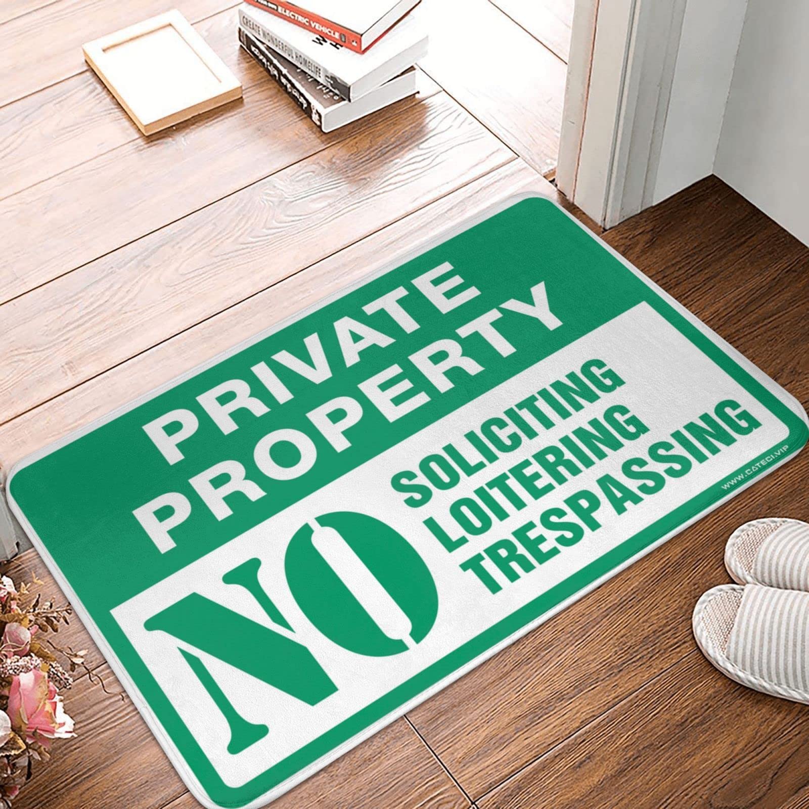 Paillasson No Loitering COTECI tapis d'entrée humoristique grand format 50x80cm