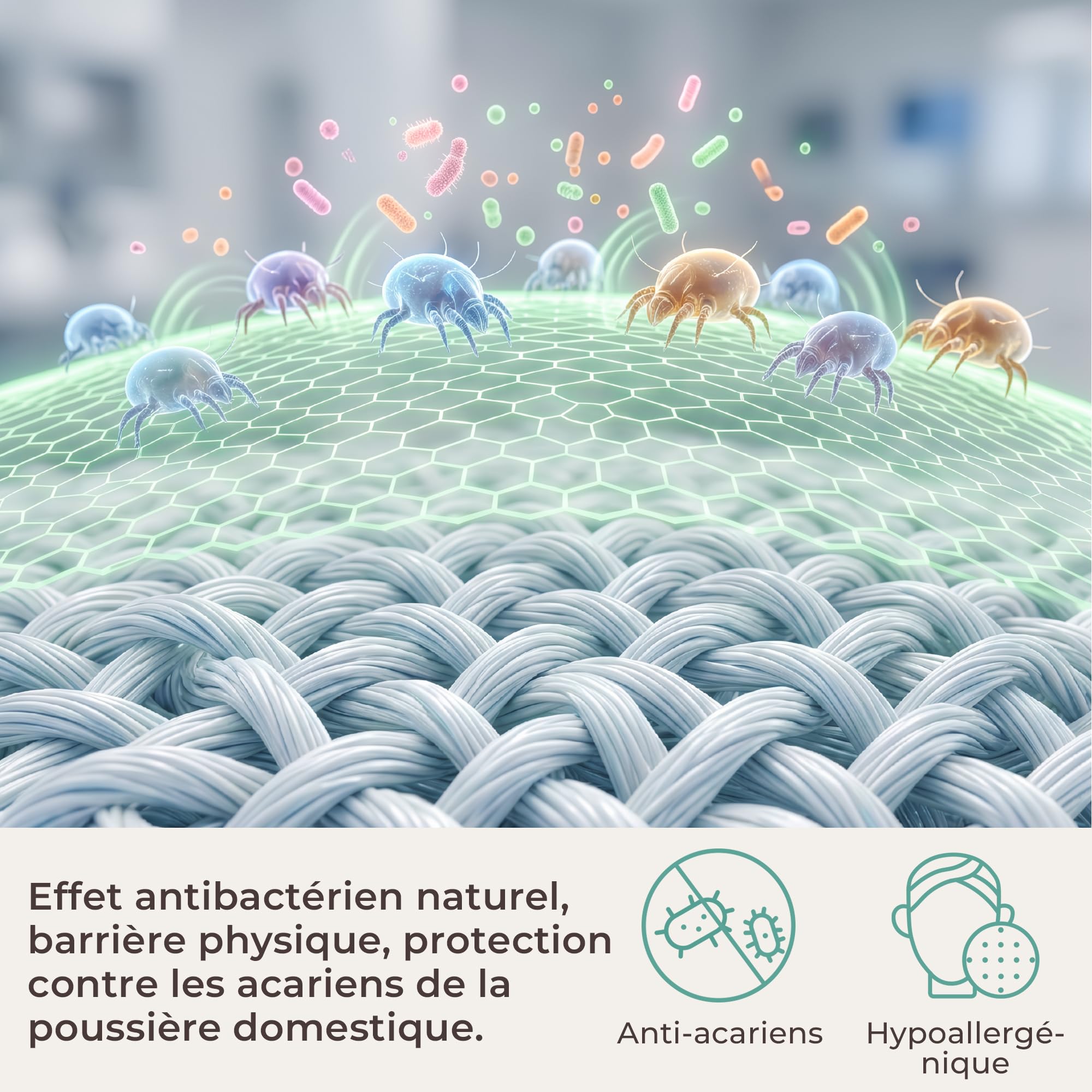 RECCI Protège Matelas 160 x 200 cm - 100% Fibre de Bambou, Ultra Doux, Hautement Respirant, Hypoallergénique, Silencieux, Drap Housse, Protège Matelas Imperméable, Couvre Matelas 160 x 200