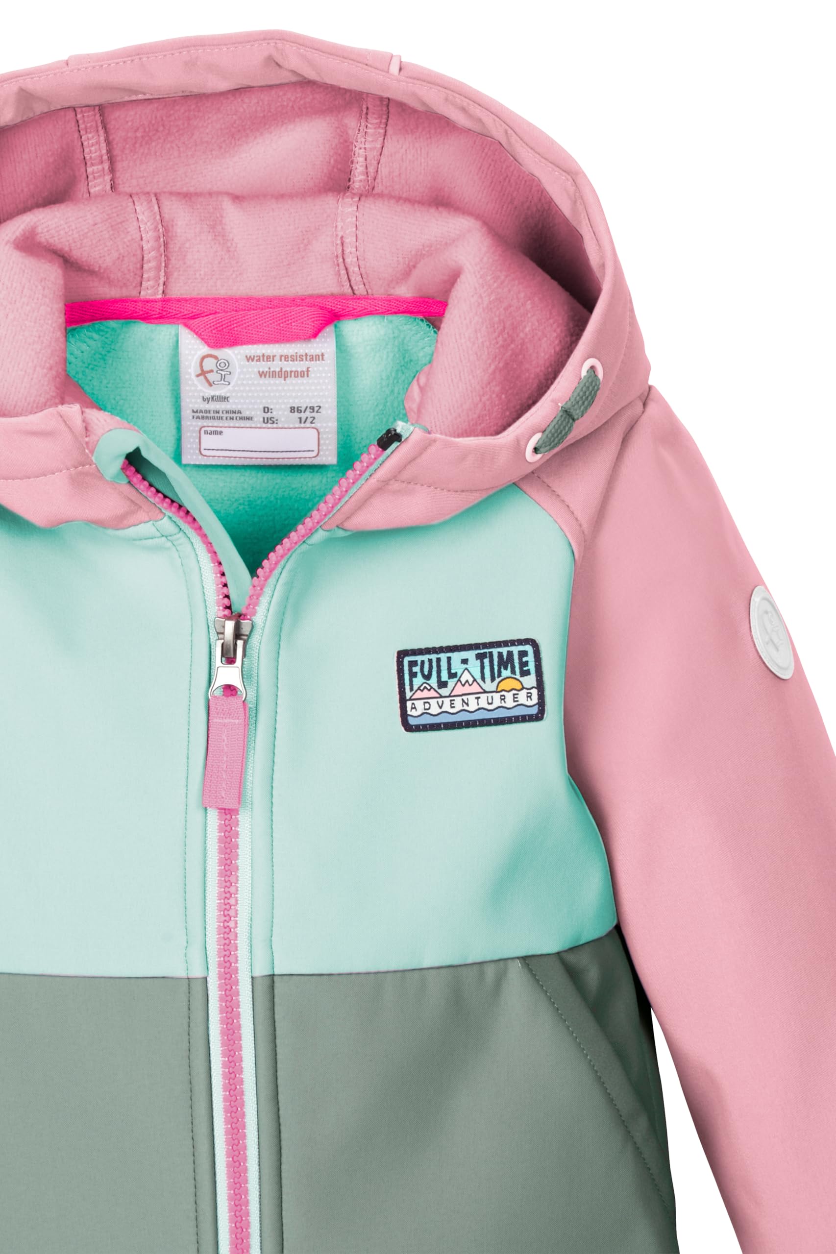 first instinct by killtec Unisex Kinder Fios 13 Mns Sftshll Jckt Softshelljacke/Outdoorjacke mit Kapuze
