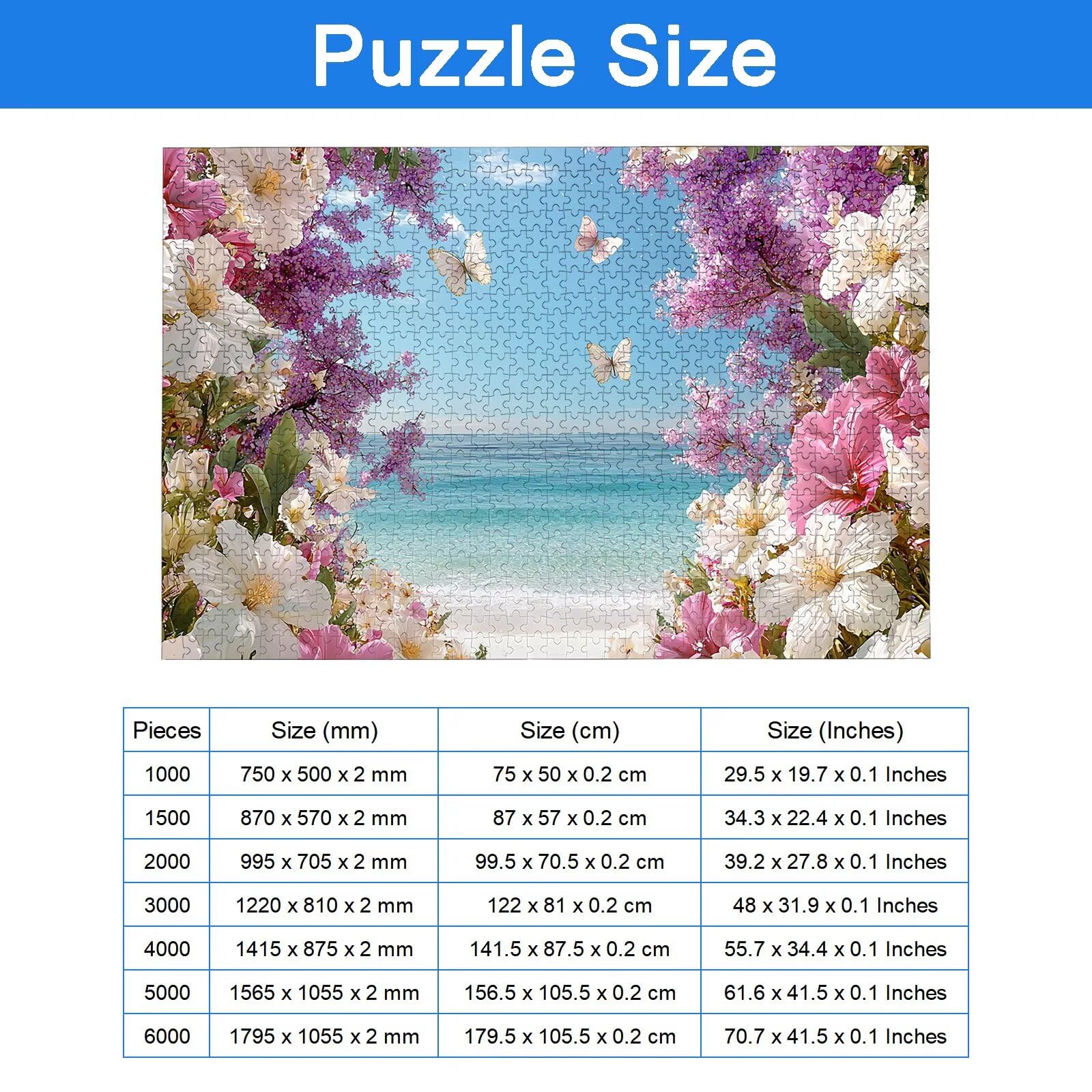 Puzzle 1500 Pezzi Fiore, Puzzle Paesaggio 1500 Pezzi Arte per Adulti e Bambini, Misura: 87x57 cm, Puzzles Legno per Adulti con Squisita Scatola di Imballaggio, Idea Regalo Donna, Regalo Uomo, -9075