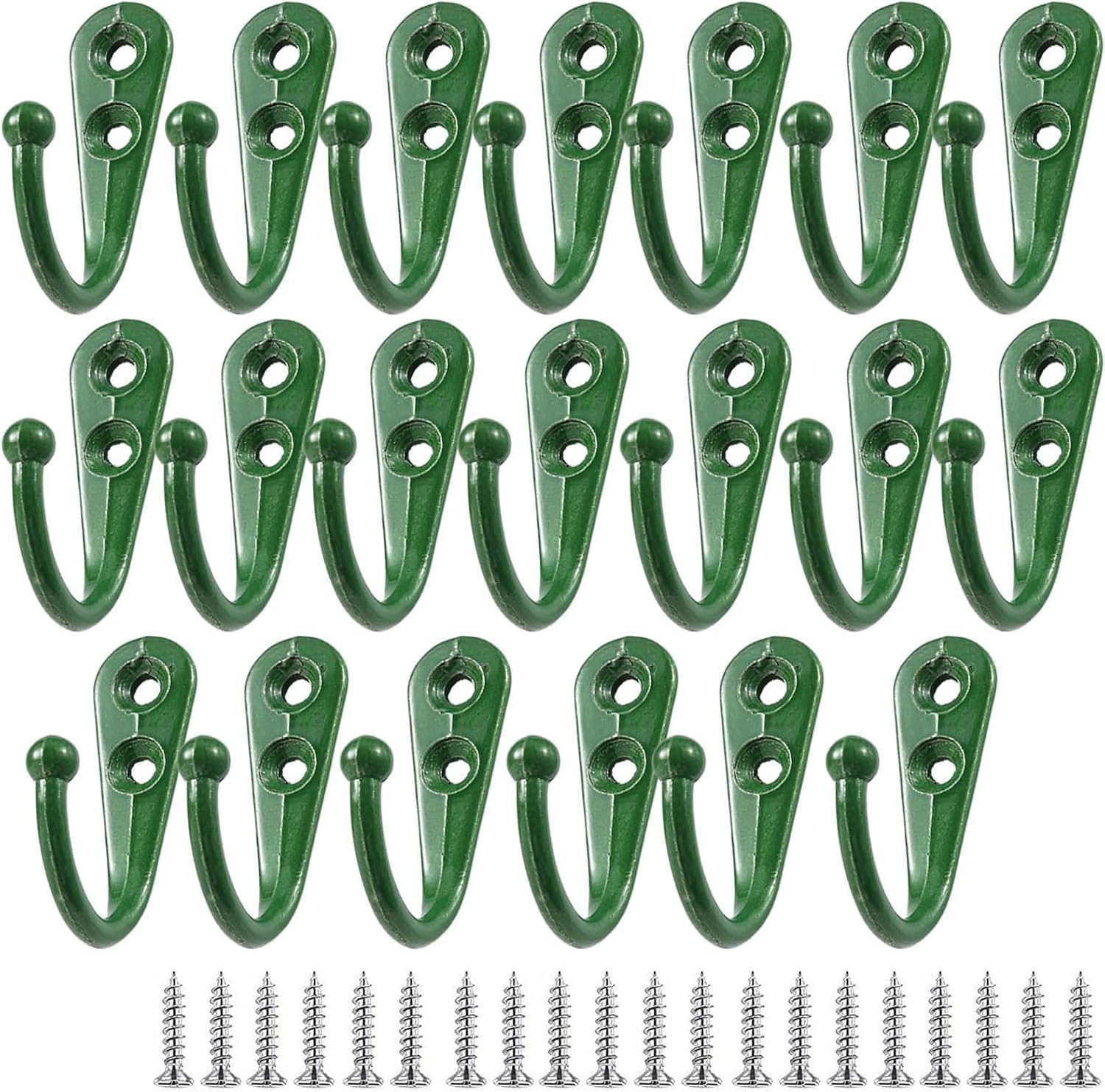 PAQWTYB Hooks, 20 Pack Vintage Metal Zinc Alloy Small Hooks
