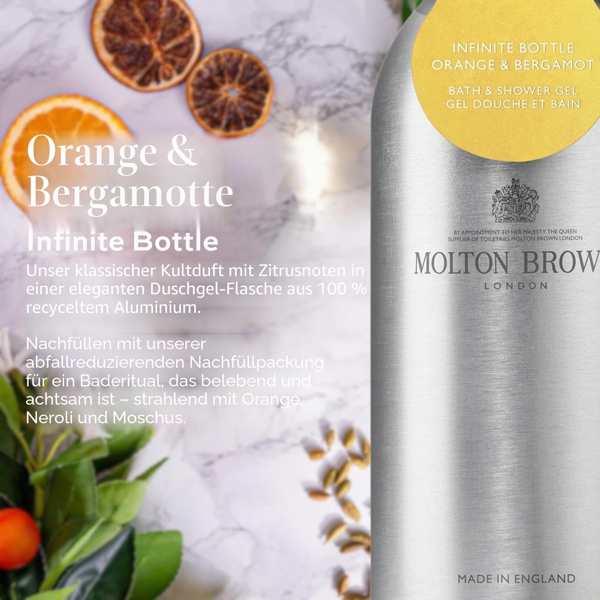 Molton Brown Orange & Bergamot Bade- und Duschgel Unendliche Flasche 400 ml
