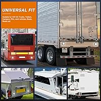 Vista 8 de Nilight Luz trasera redonda para remolque de 4 pulgadas, 2 unidades, 24 luces LED blancas de marcha atrás con ojales y conectores de montaje