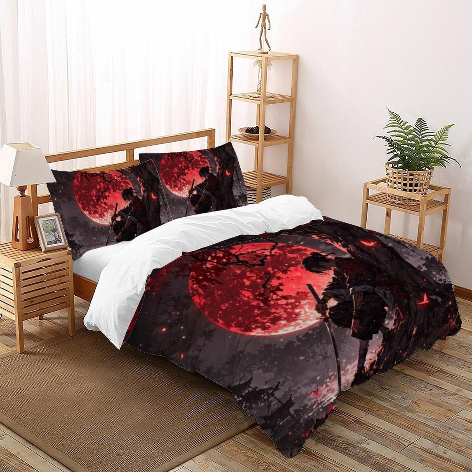 Housse de couette 200x200cm Lac Souriant en microfibre anti-plis imprimé 3D