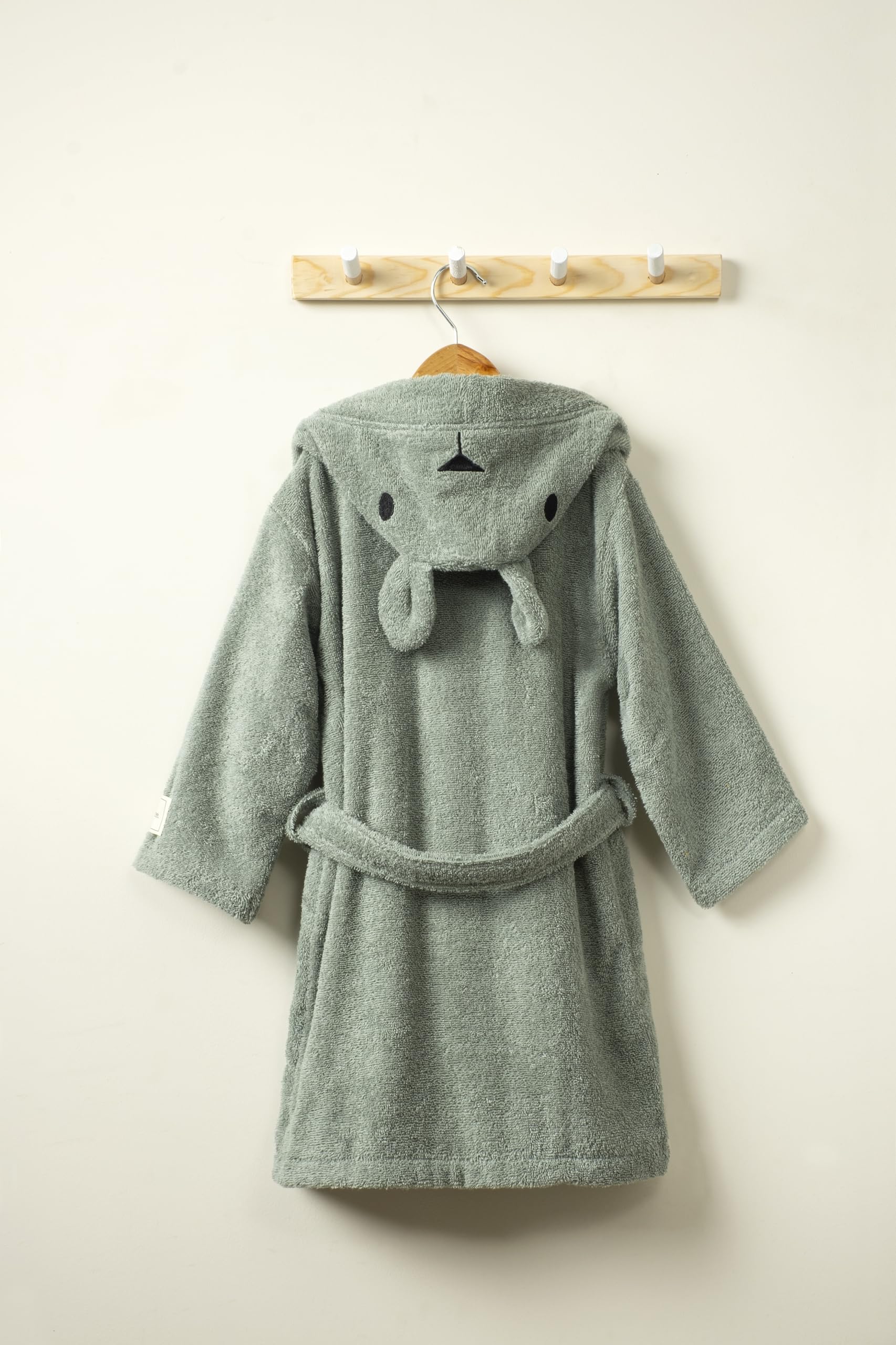 PandaHome Bademantel Kinder, Kinderbademantel für Jungen und Mädchen aus 100% Baumwolle, Morgenmantel mit Kapuze, Schnelltrocknend Weich Saugstark Bademäntel 400 g/m²