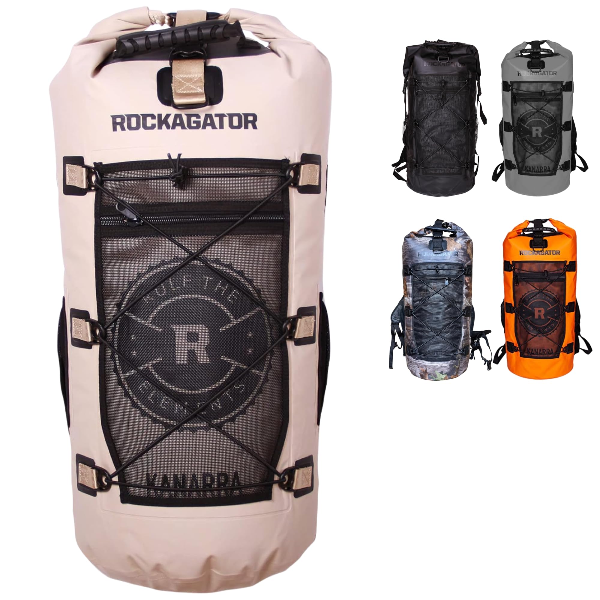 Rockagator Kanarra 90L Waterproof Backpack for Camping, Hiking, Mountaineering, Backpacking, Hunting, Fishing, Canoeing, Outdoor Activities, The Wet