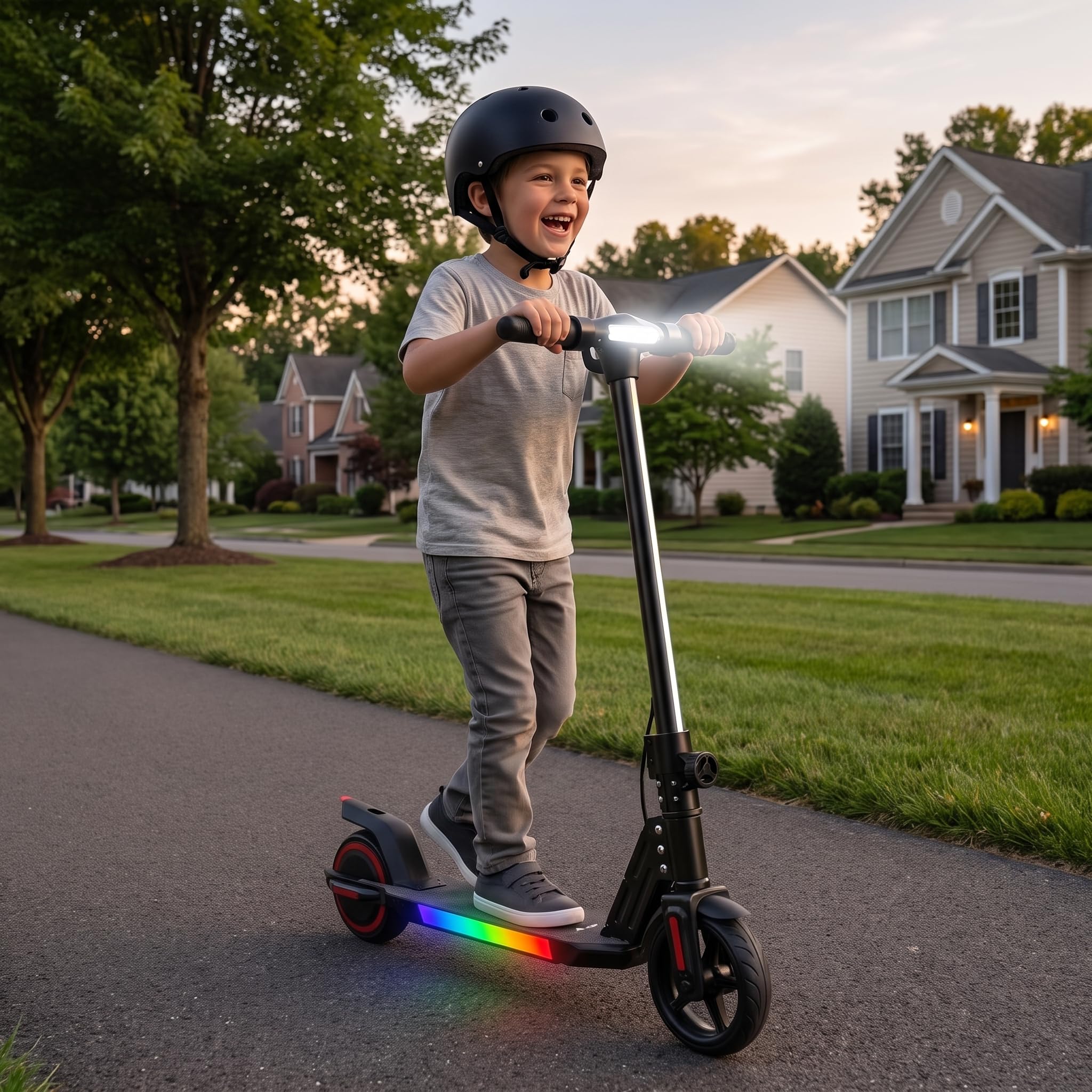 eFlux Kids K1 E Scooter | E Roller für Kinder ab 6 Jahren - Scooter mit LED Beleuchtung - Elektroscooter leicht - Elektroroller klappbar - Geschwindigkeit bis 𝟏𝟔 𝐤𝐦/𝐡 - Reichweite bis 𝟏𝟓 𝐤𝐦