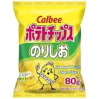 Vista 4 de Calbee Papas fritas (algas marinas y sal, 2.8 onzas) Prueba la tradición de los bocadillos japoneses Disfruta de estas papas fritas japonesas