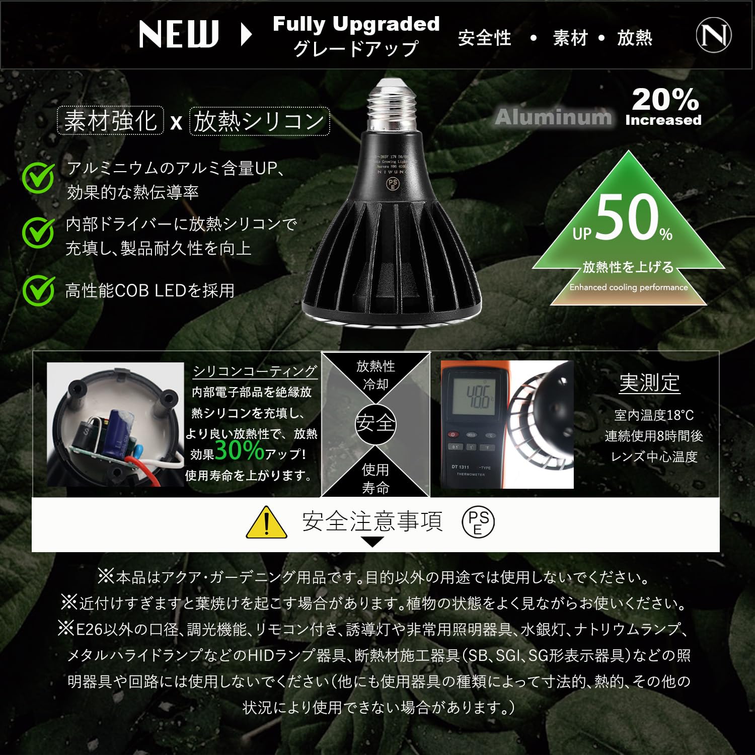 Amazon.co.jp: Niwuno（ニウノ）「2025年新型Updated」植物育成