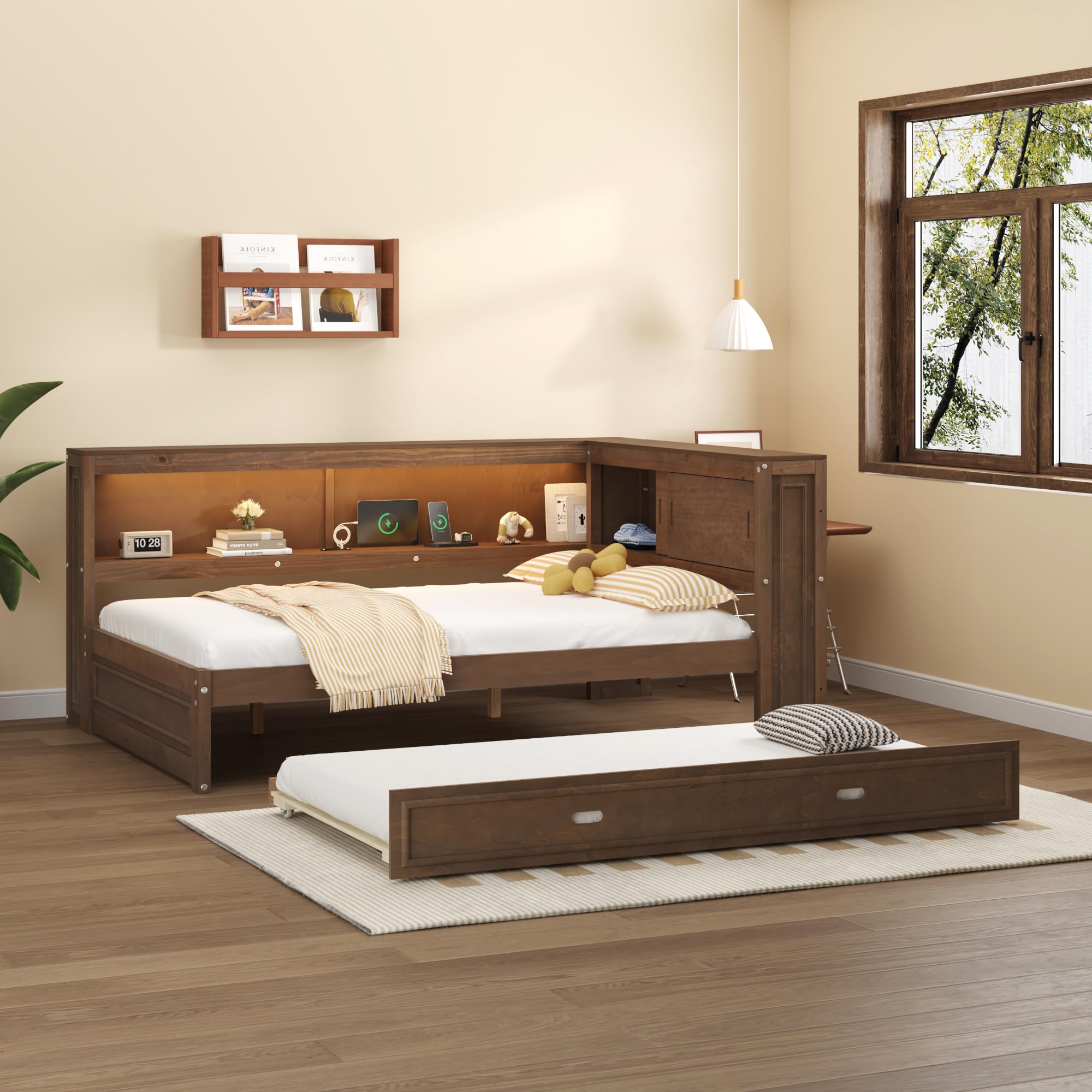 Detailed dimensions of the DERCASS Daybed with Trundle