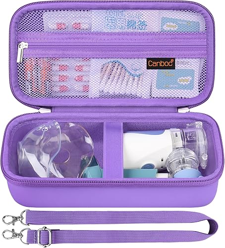 Miniatura 10 de Canboc Estuche de viaje para nebulizador inhalador portátil de mano, nebulizador de compresión para el hogar para adultos y niños, bolsillo de malla