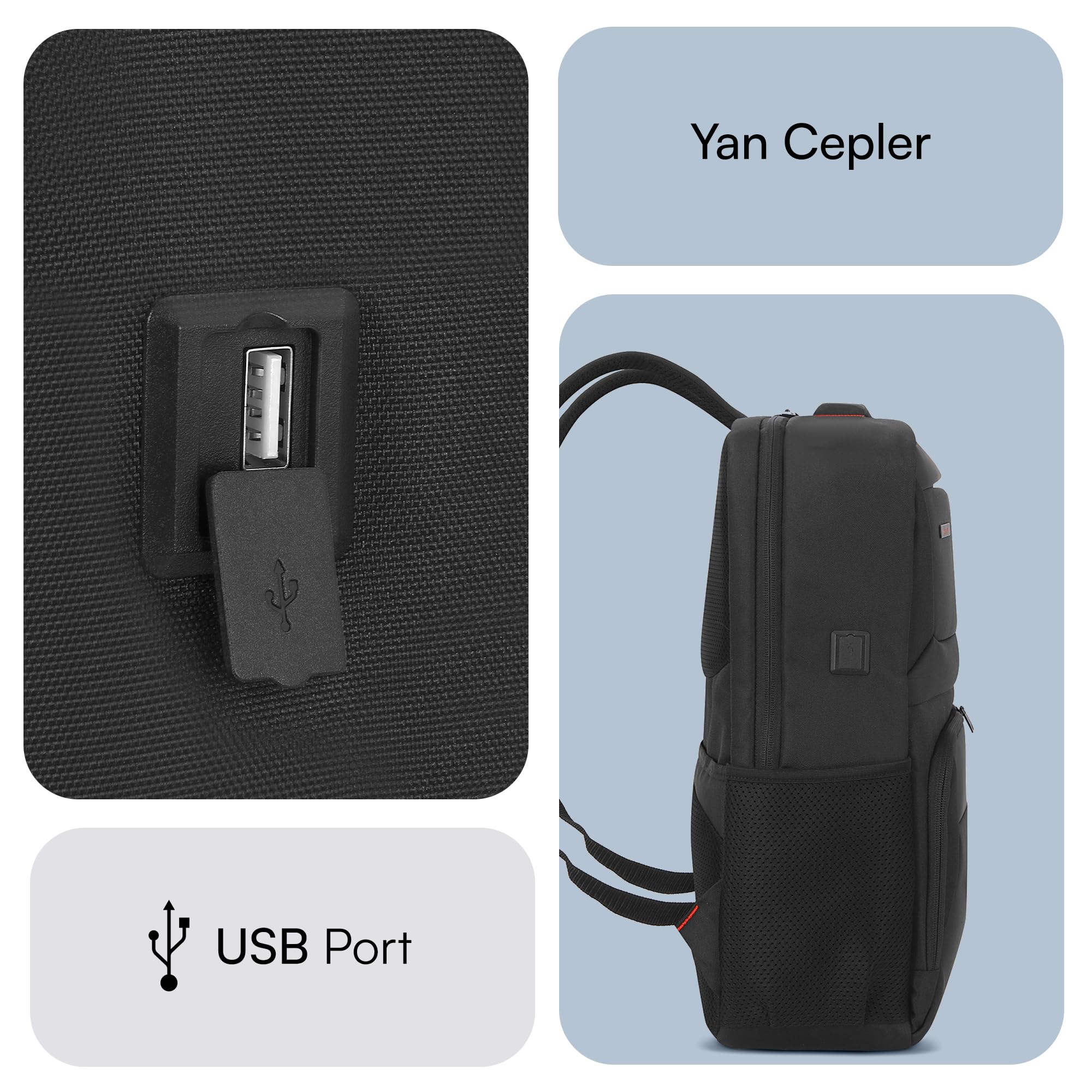 Mack Business X MCC-805 15.6 inç Laptop Sırt Çantası, Mackbook Sırt Çantası, USB Şarj Portlu Bilgisa