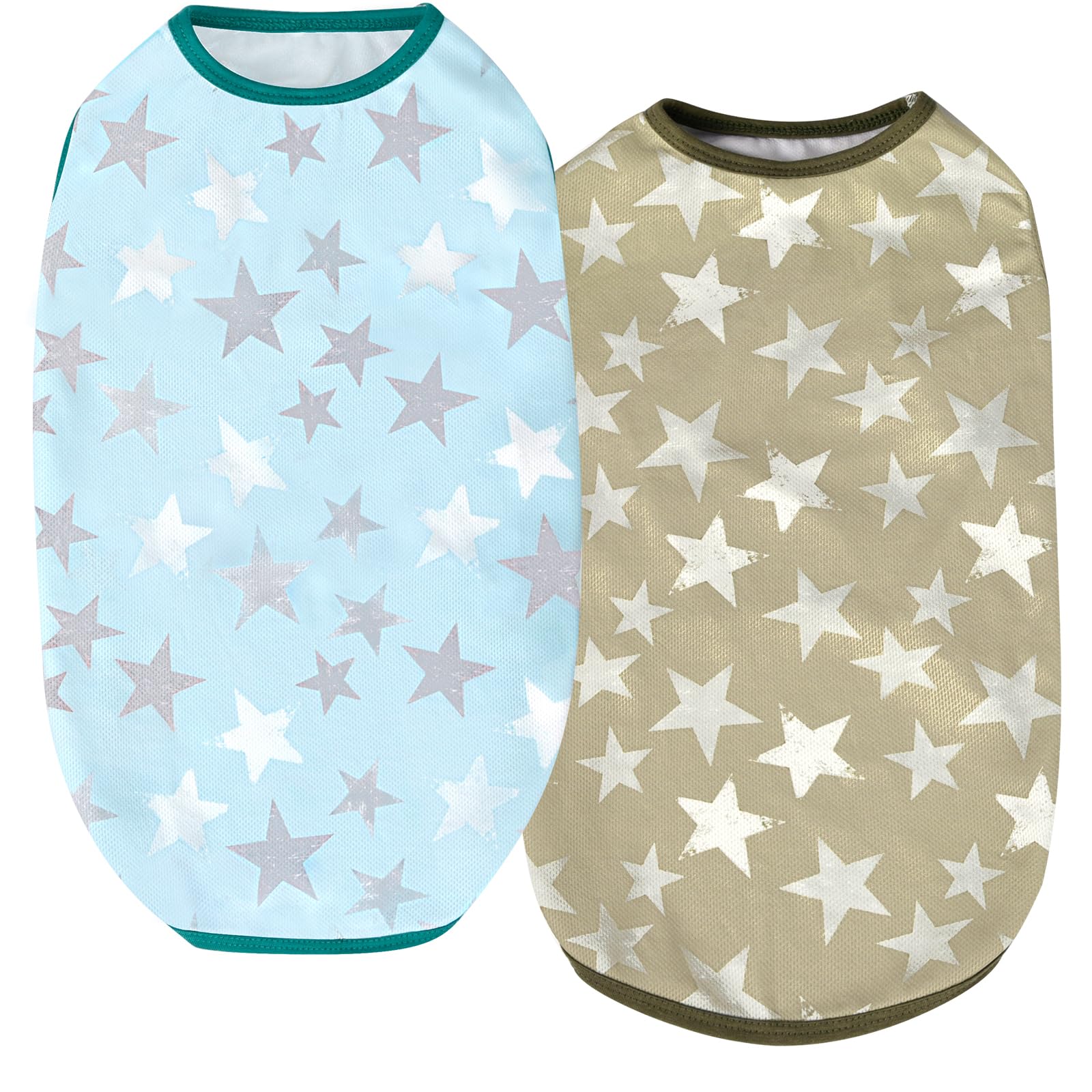 Dog Cooling Shirts, Uadonile 2pcs Dog Summer Clothes Pet Hawaiian Vest Breathable Lightweight Quick Dry, Doggie Cooling T-Shirts for Beach, Hiking,