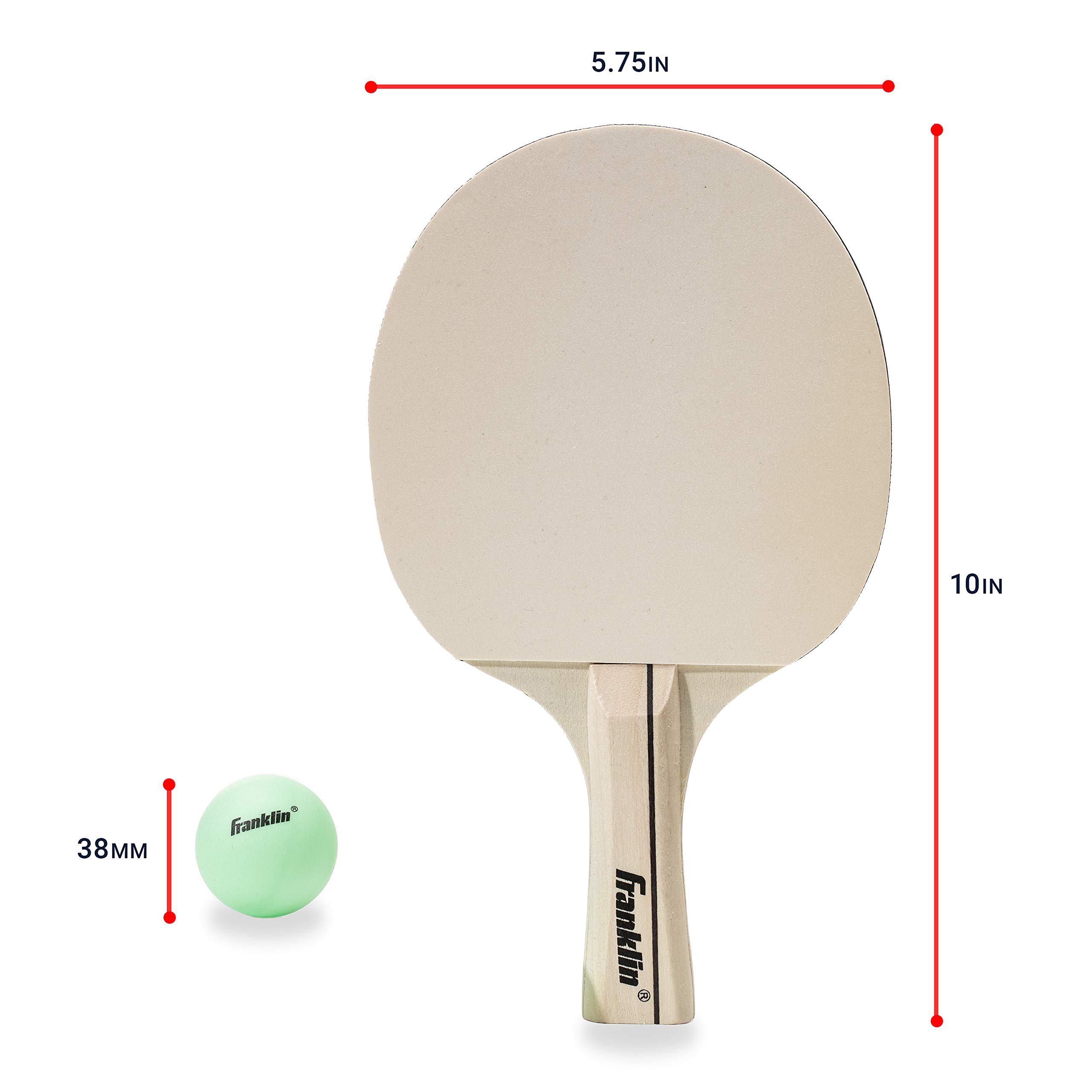Franklin Sports Red de tenis de mesa LED y palas y pelotas brillantes, portátil y fácil de instalar, que se adapta a la mayoría de mesas de ping pong, ideal para diversión familiar o juego profesional